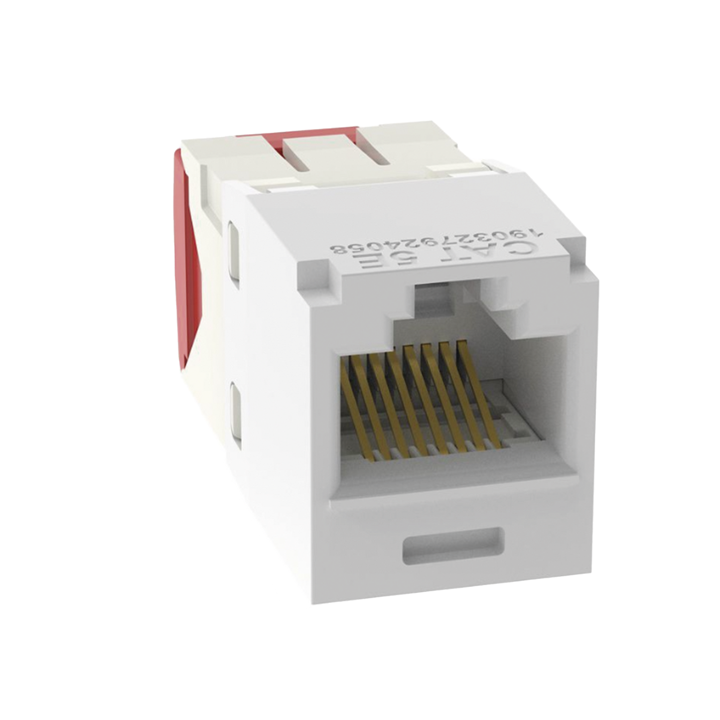 Conector Jack RJ45 Estilo TG, Mini-Com, Categor�a 5e, de 8 Posiciones y 8 Cables, Color Blanco