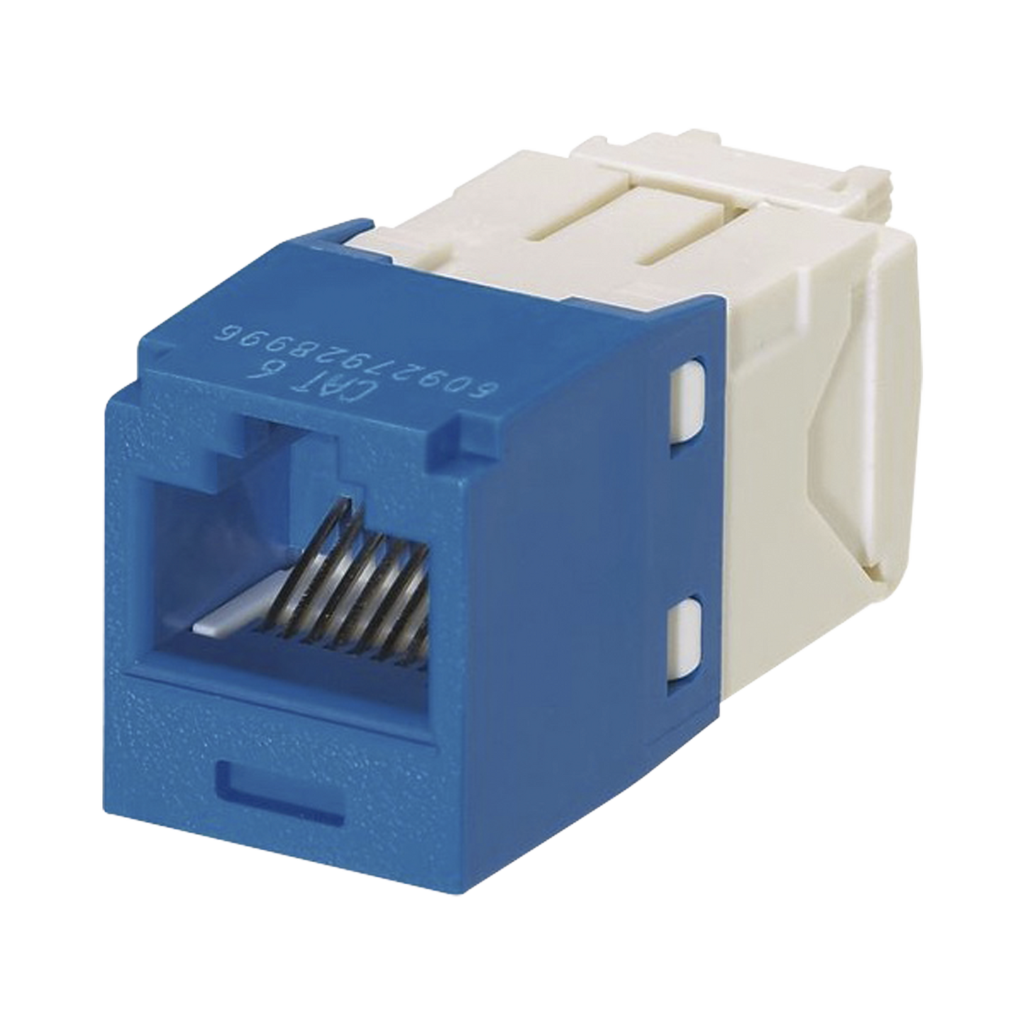 Conector Jack RJ45 Estilo TG, Mini-Com, Categor�a 6, de 8 Posiciones y 8 Cables, Color Azul