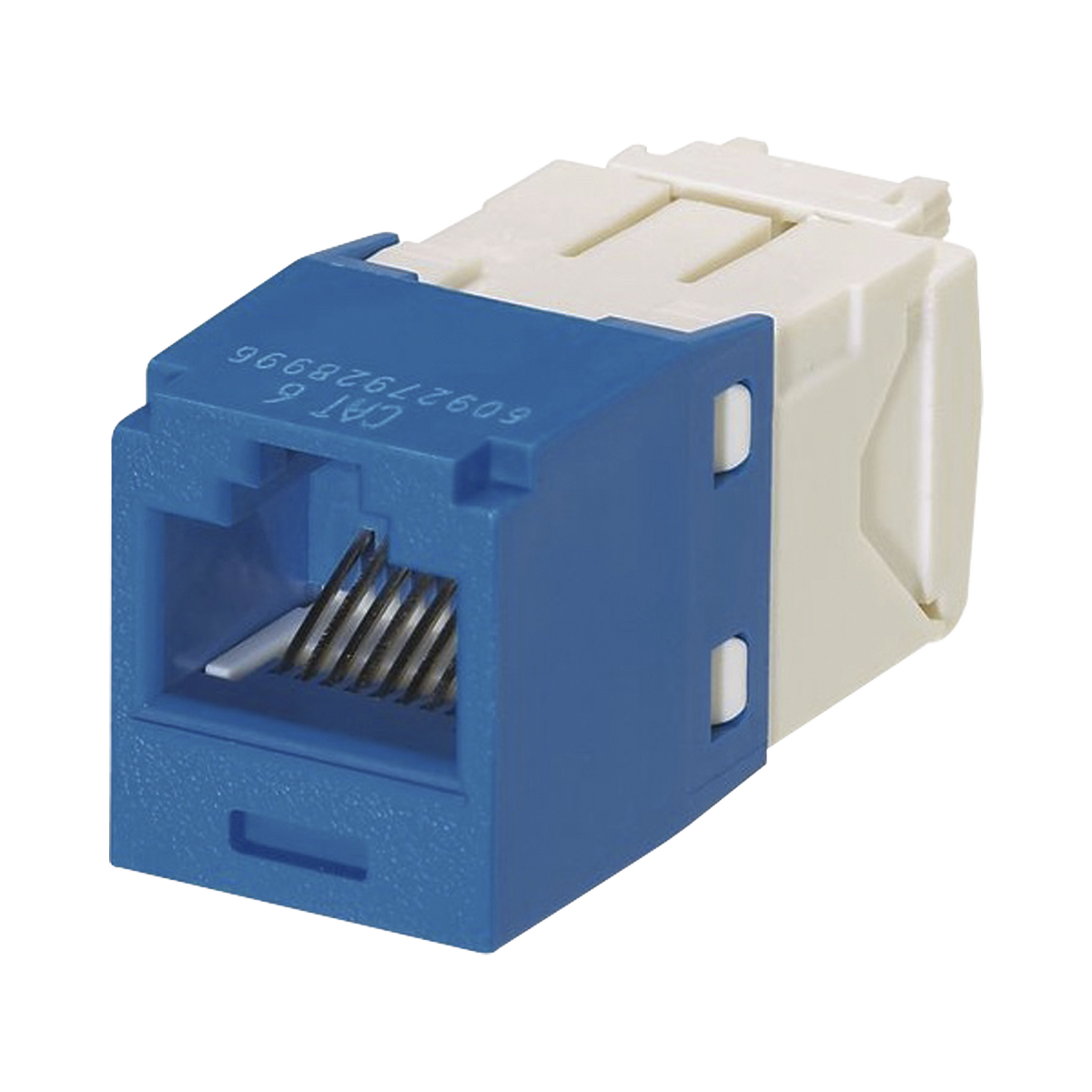 Conector Jack RJ45 Estilo TG, Mini-Com, Categor�a 6, de 8 Posiciones y 8 Cables, Color Azul