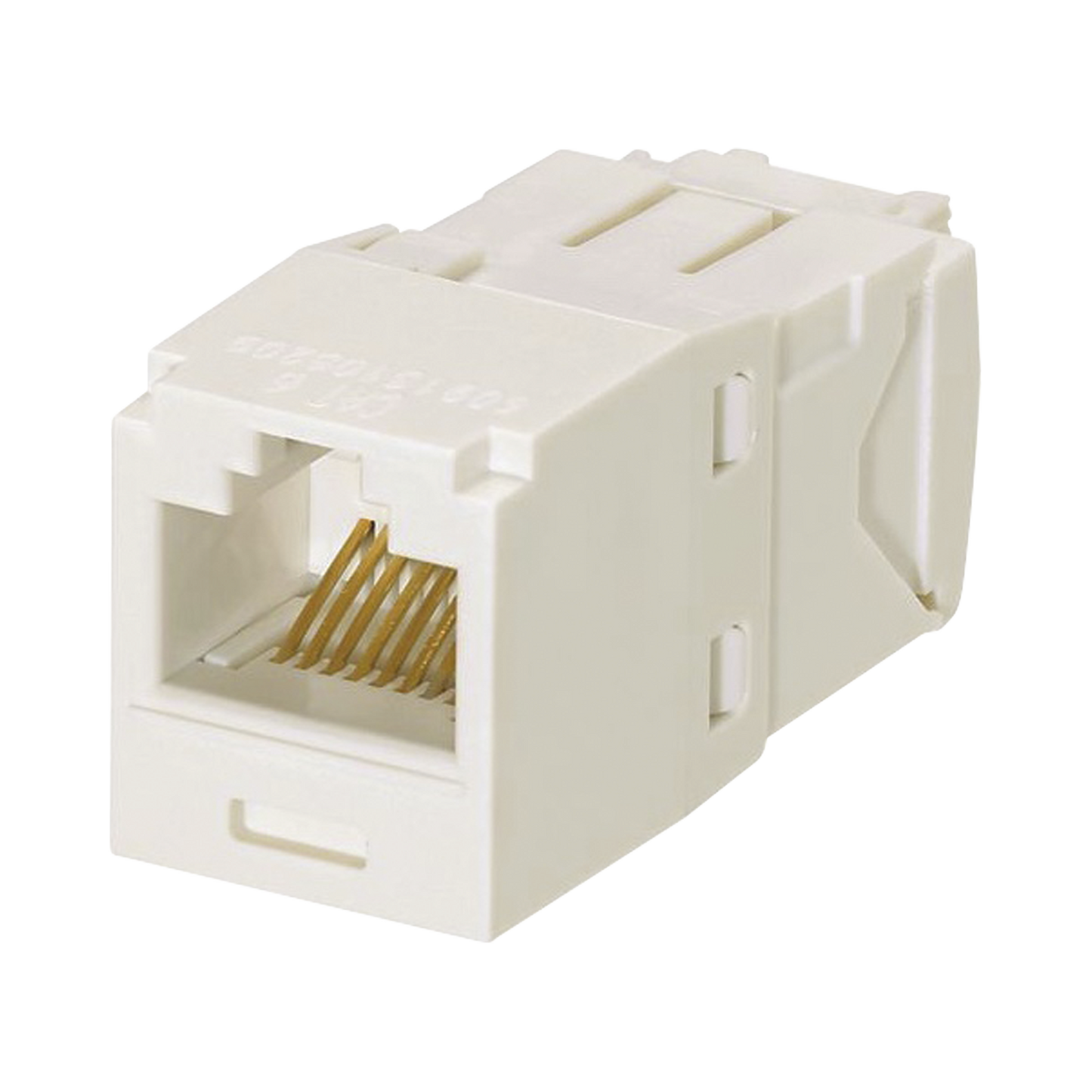 Conector Jack RJ45 Estilo TG, Mini-Com, Categor�a 6, de 8 Posiciones y 8 Cables, Color Blanco Mate