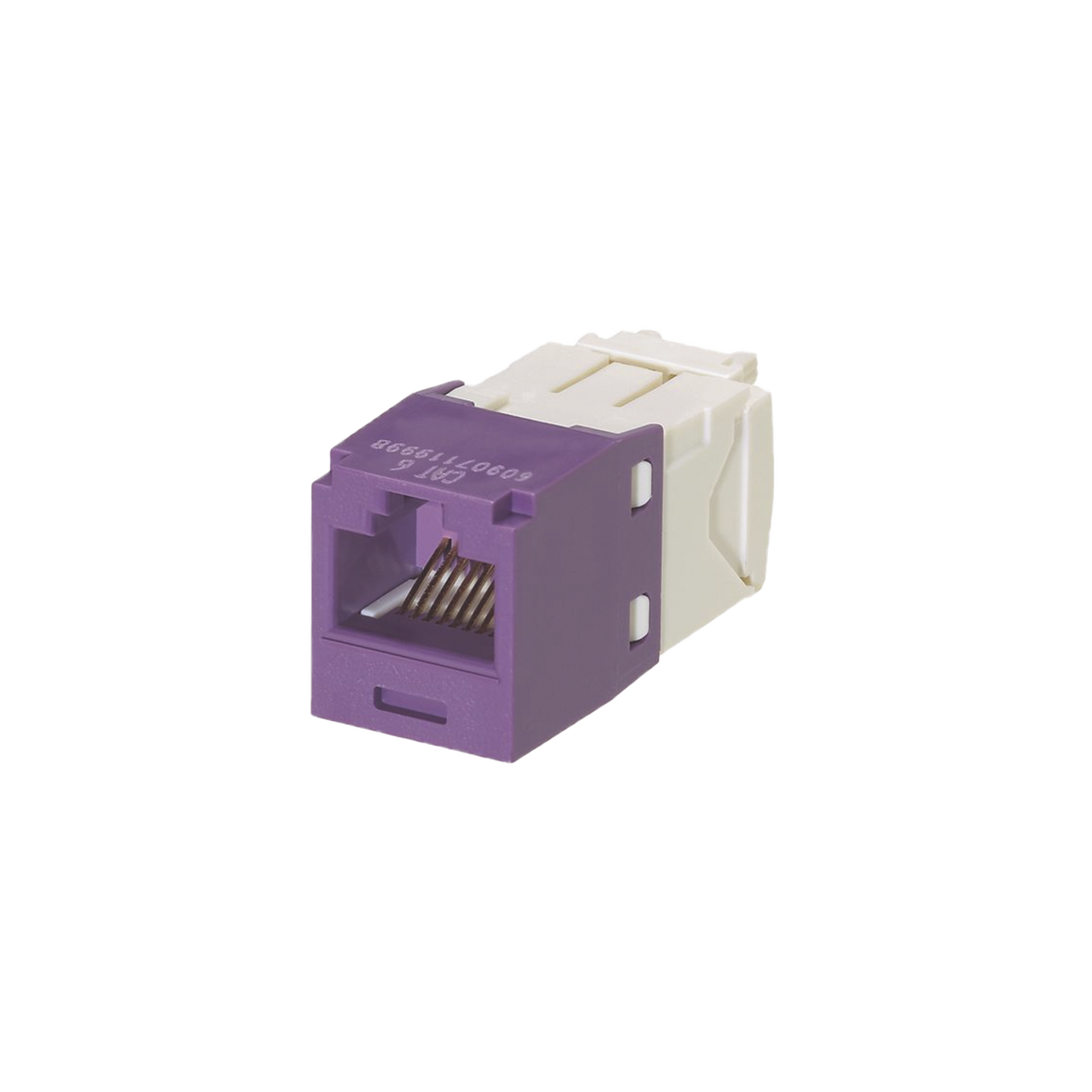 Conector Jack RJ45 Estilo TG, Mini-Com, Categor�a 6, de 8 Posiciones y 8 Cables, Color Violeta