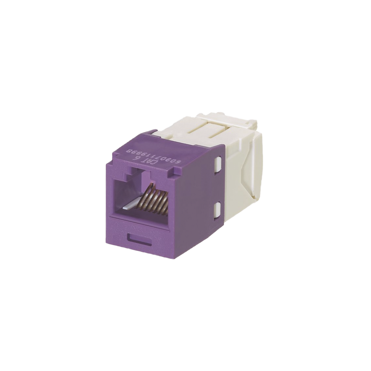 Conector Jack RJ45 Estilo TG, Mini-Com, Categor�a 6, de 8 Posiciones y 8 Cables, Color Violeta