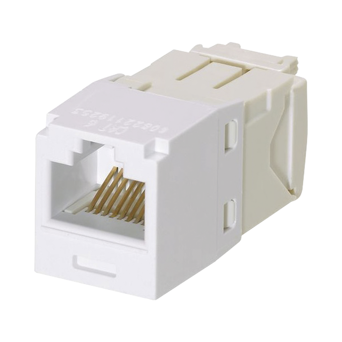 Conector Jack RJ45 Estilo TG, Mini-Com, Categor�a 6, de 8 Posiciones y 8 Cables, Color Blanco