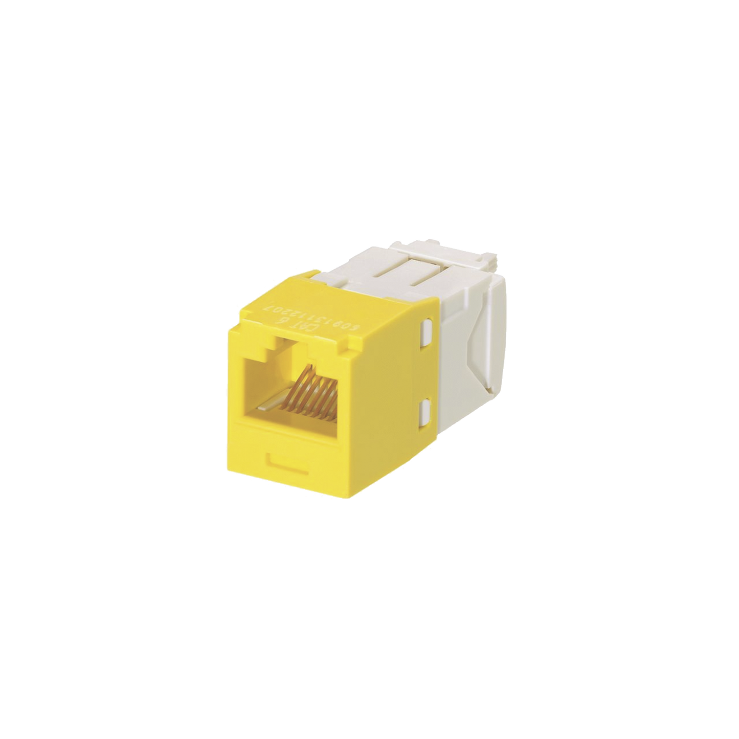 Conector Jack RJ45 Estilo TG, Mini-Com, Categor�a 6, de 8 Posiciones y 8 Cables, Color Amarillo