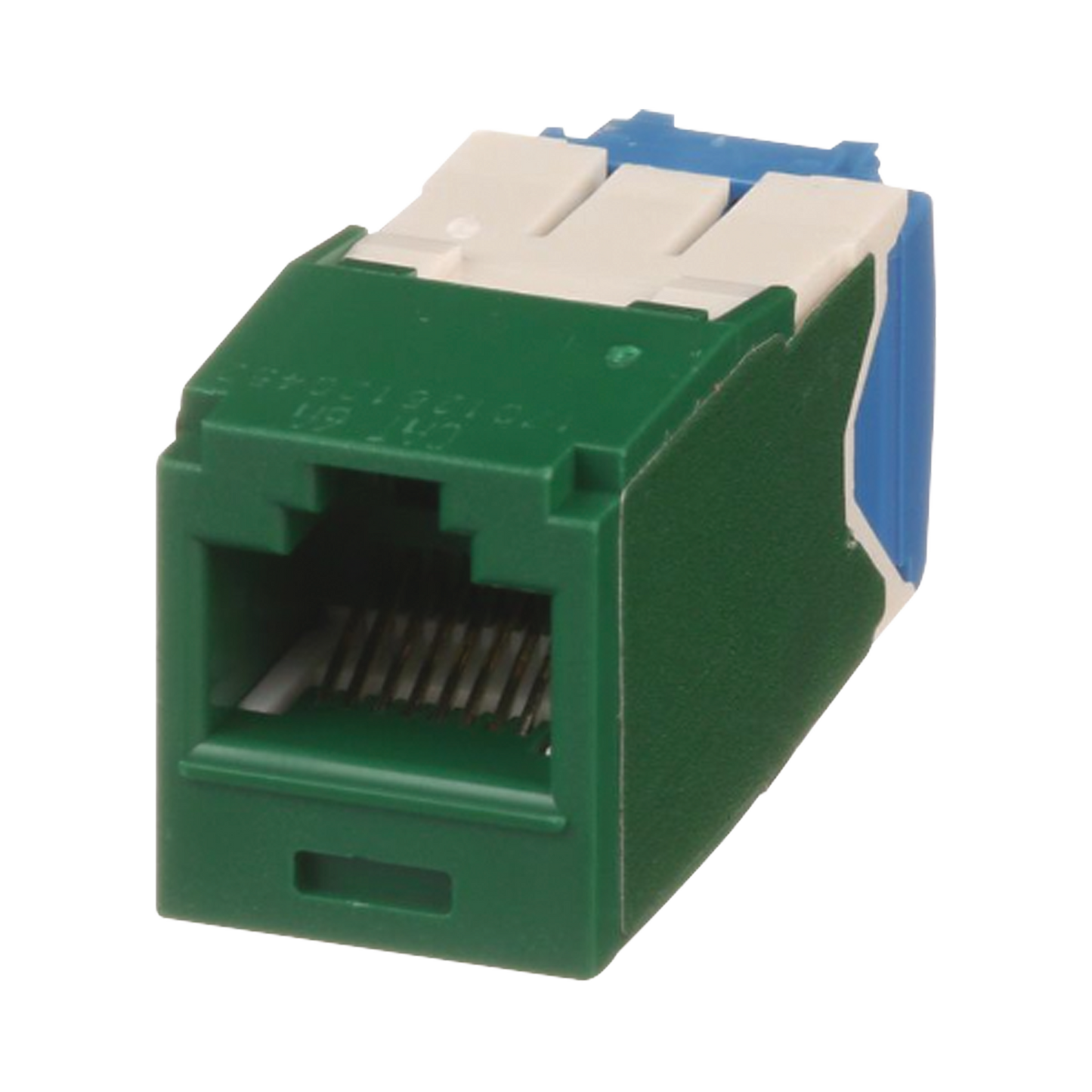 Conector Jack RJ45 Estilo TG, Mini-Com, Categor�a 6A, de 8 Posiciones y 8 Cables, Color Verde