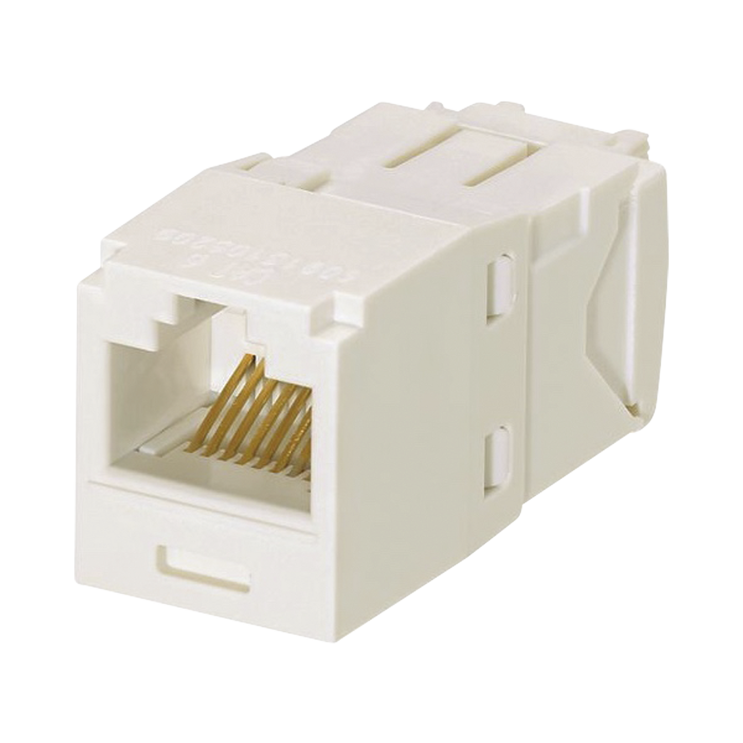 Conector Jack RJ45 Estilo TG, Mini-Com, Categor�a 6A, de 8 Posiciones y 8 Cables, Color Blanco Mate