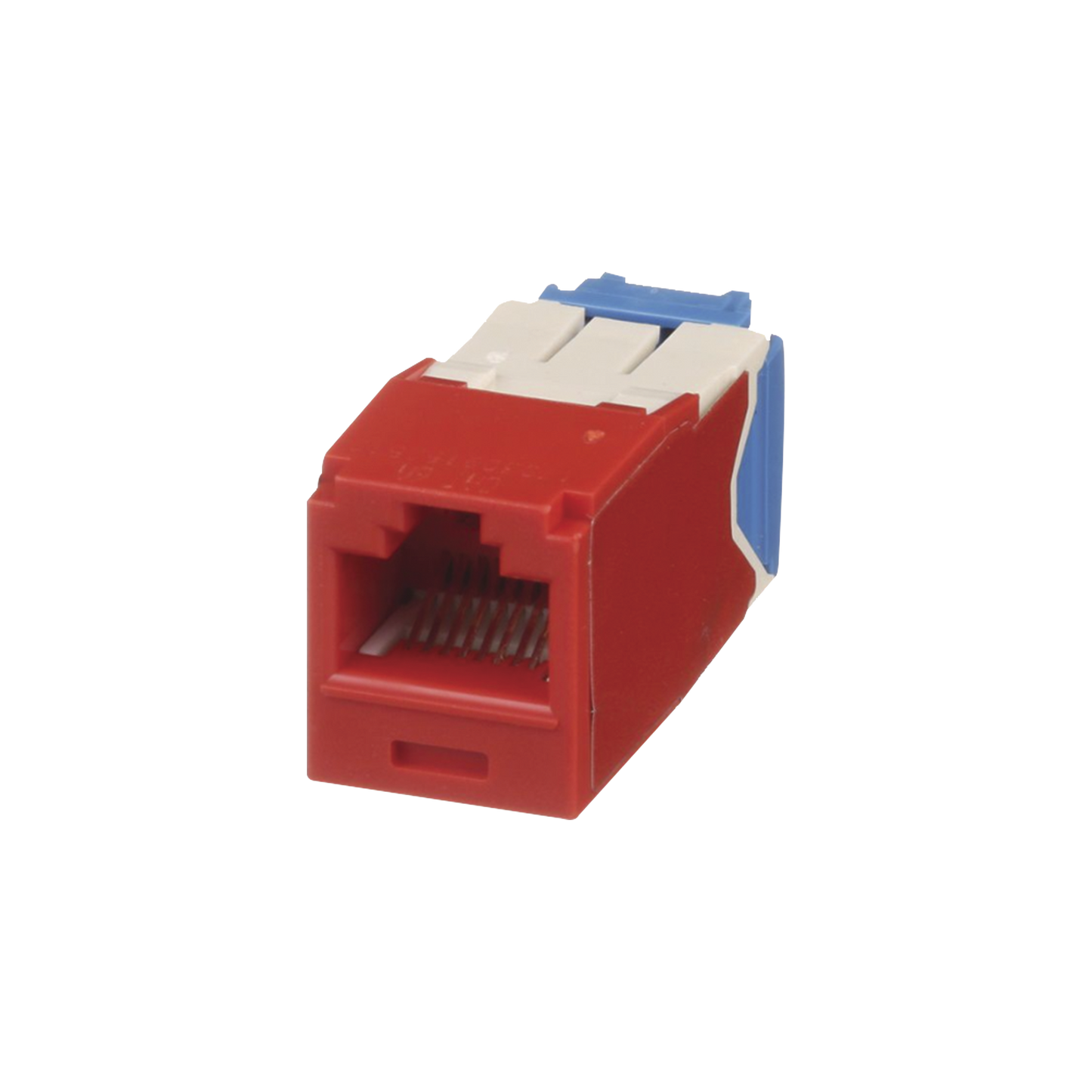 Conector Jack RJ45 Estilo TG, Mini-Com, Categor�a 6A, de 8 Posiciones y 8 Cables, Color Rojo