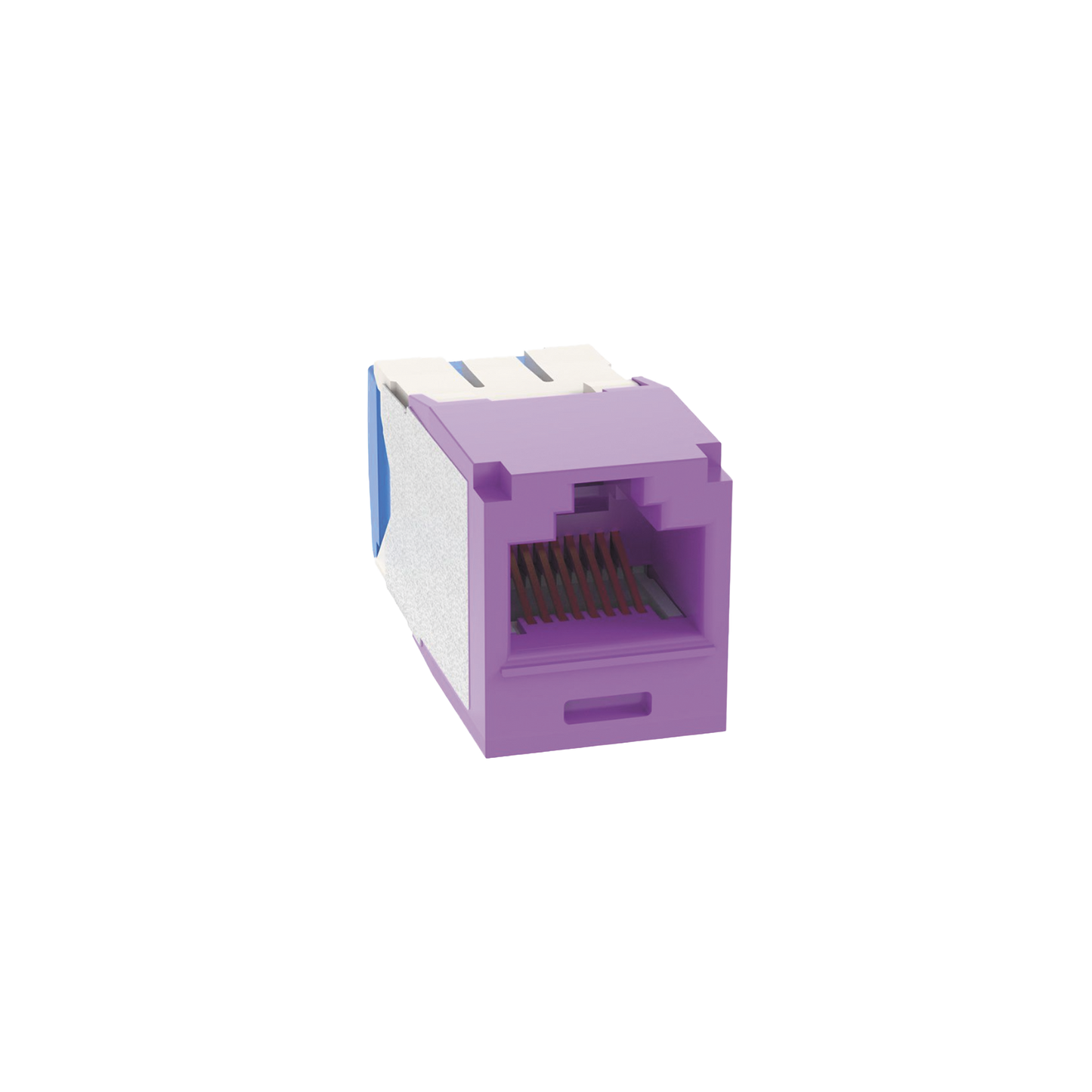Conector Jack RJ45 Estilo TG, Mini-Com, Categor�a 6A, de 8 Posiciones y 8 Cables, Color Violeta