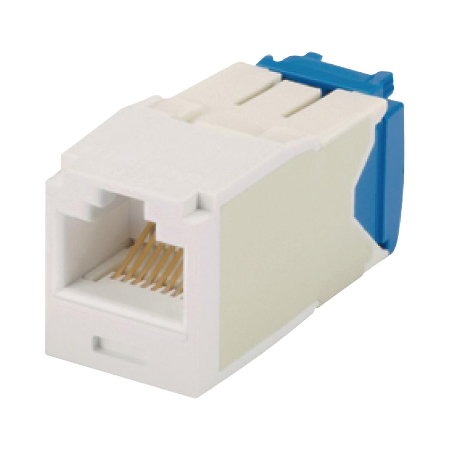Conector Jack RJ45 Estilo TG, Mini-Com, Categor�a 6A, de 8 Posiciones y 8 Cables, Color Blanco