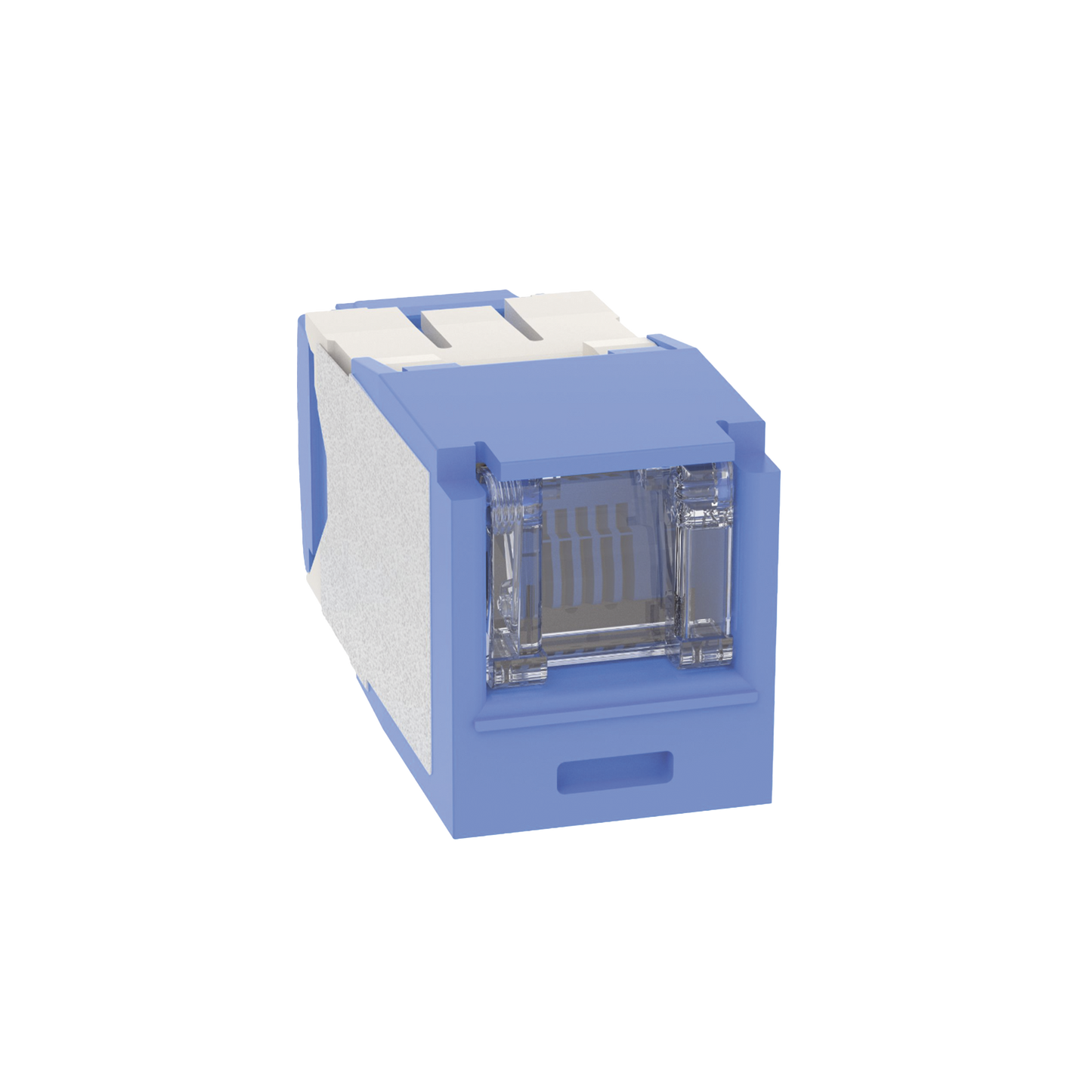 Conector Jack RJ45 Estilo TG con Ventana, Mini-Com, Categor�a 6A, de 8 Posiciones y 8 Cables, Color Azul