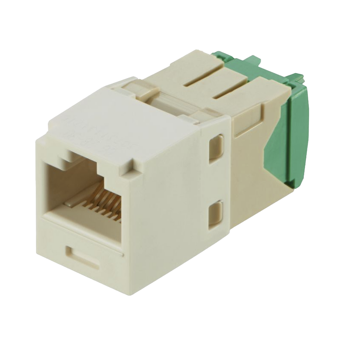 Conector Jack RJ45 Estilo TG, Mini-Com, Categor�a 6, de 8 Posiciones y 8 Cables de Calibre 28/30 AWG, Color Blanco