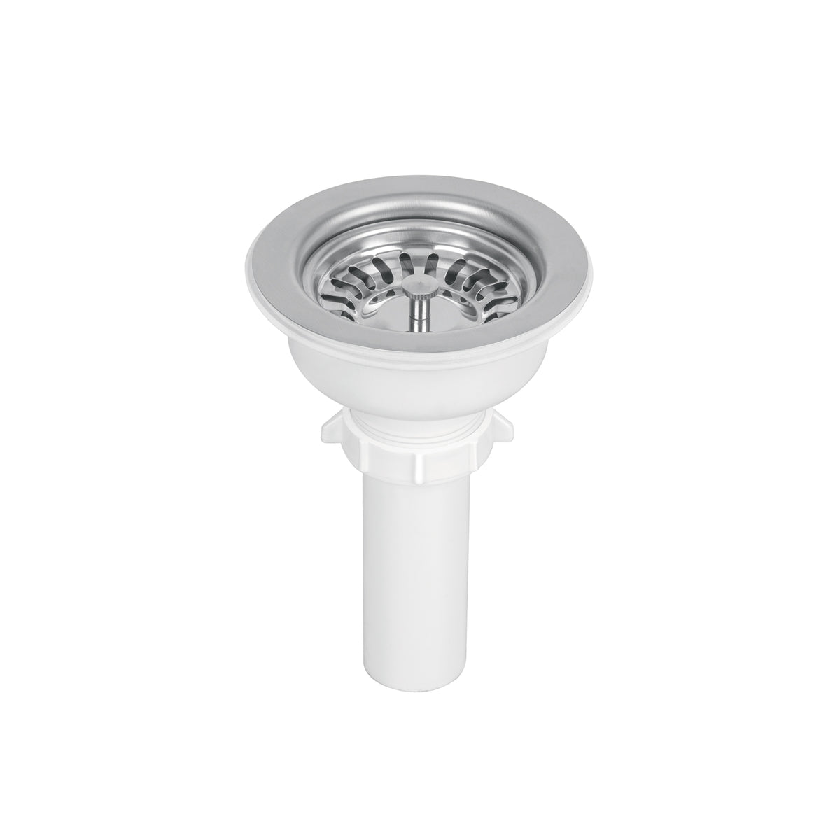 Contracanasta 3-1/2' inox, instalafácil, tubo plástico,Foset