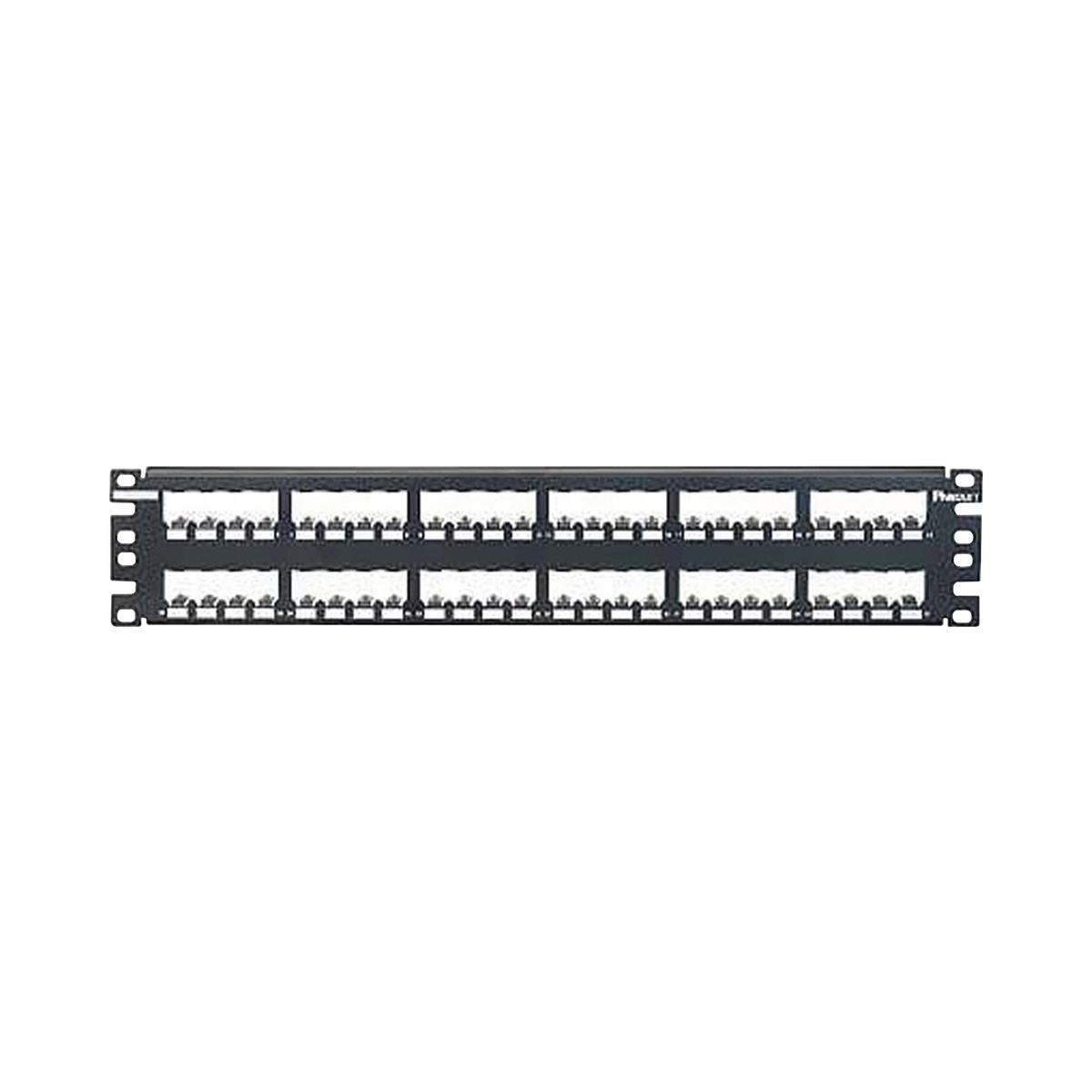 Panel de Parcheo Modular Mini-Com (Sin Conectores), Plano, Totalmente Blindado, de 48 Puertos, 2UR