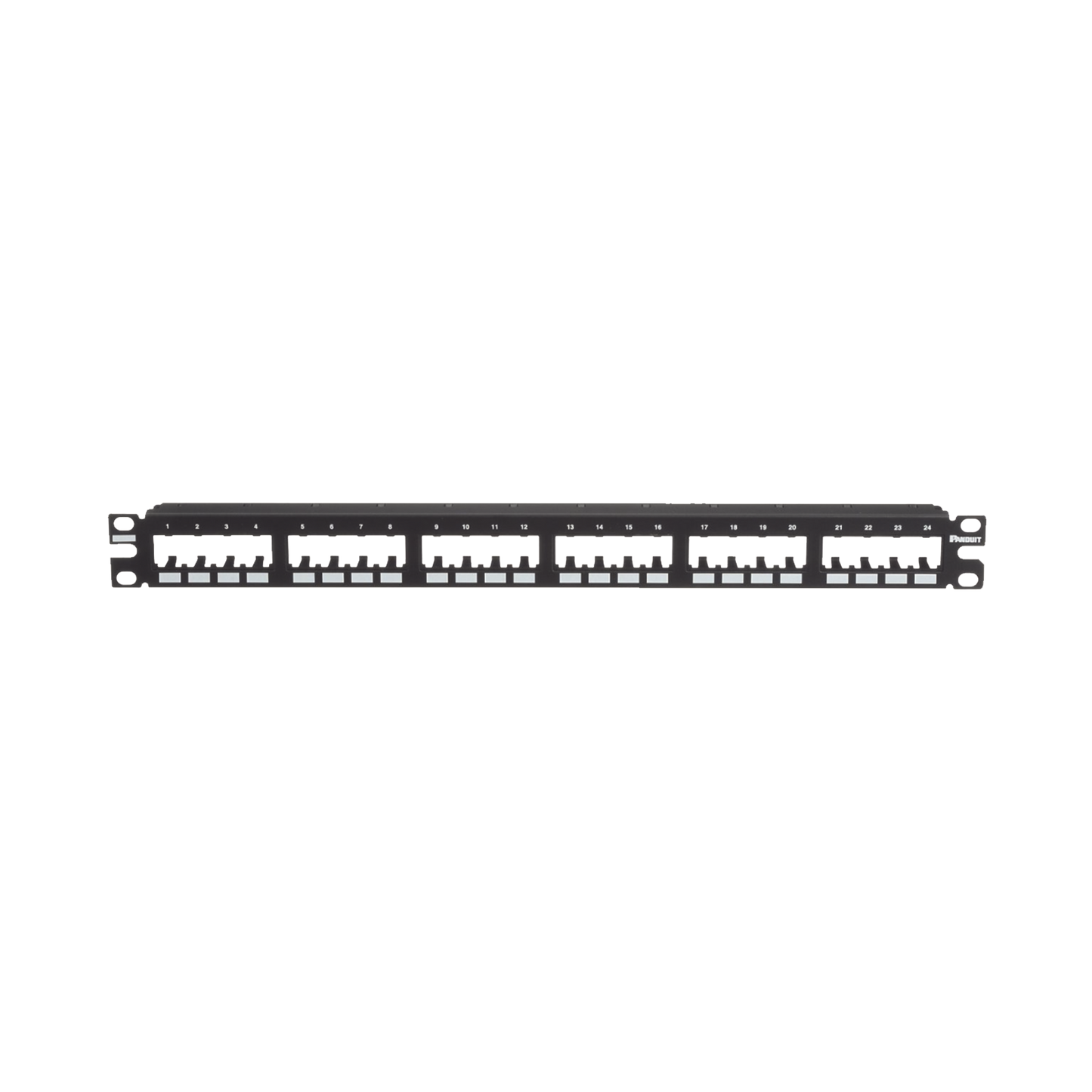 Panel de Parcheo Modular Mini-Com (Sin Conectores), Plano de Instalaci�n al Ras, Sin Blindaje, de 24 Puertos, 1UR