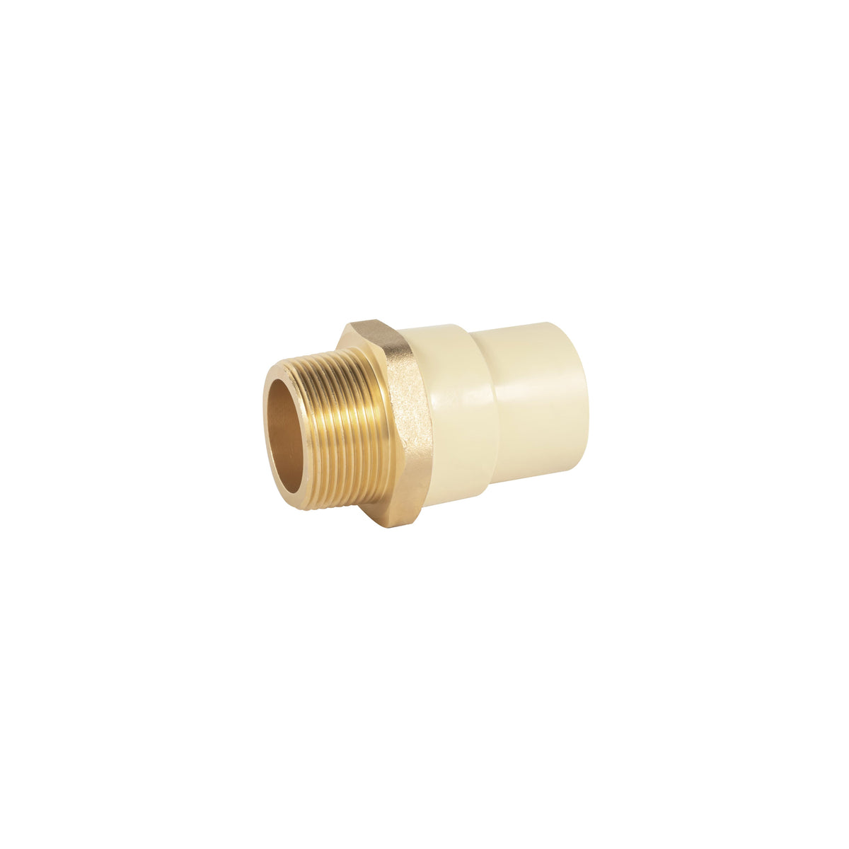 Adaptador macho de CPVC 1-1/4' con inserto de latón, FOSET