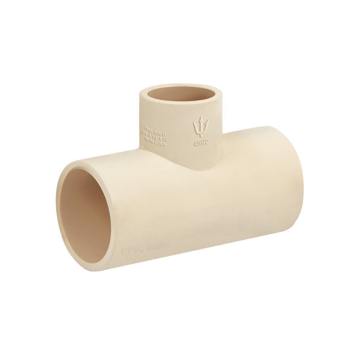 Tee reducida central de CPVC 3/4' x 3/4' x 1/2', Foset