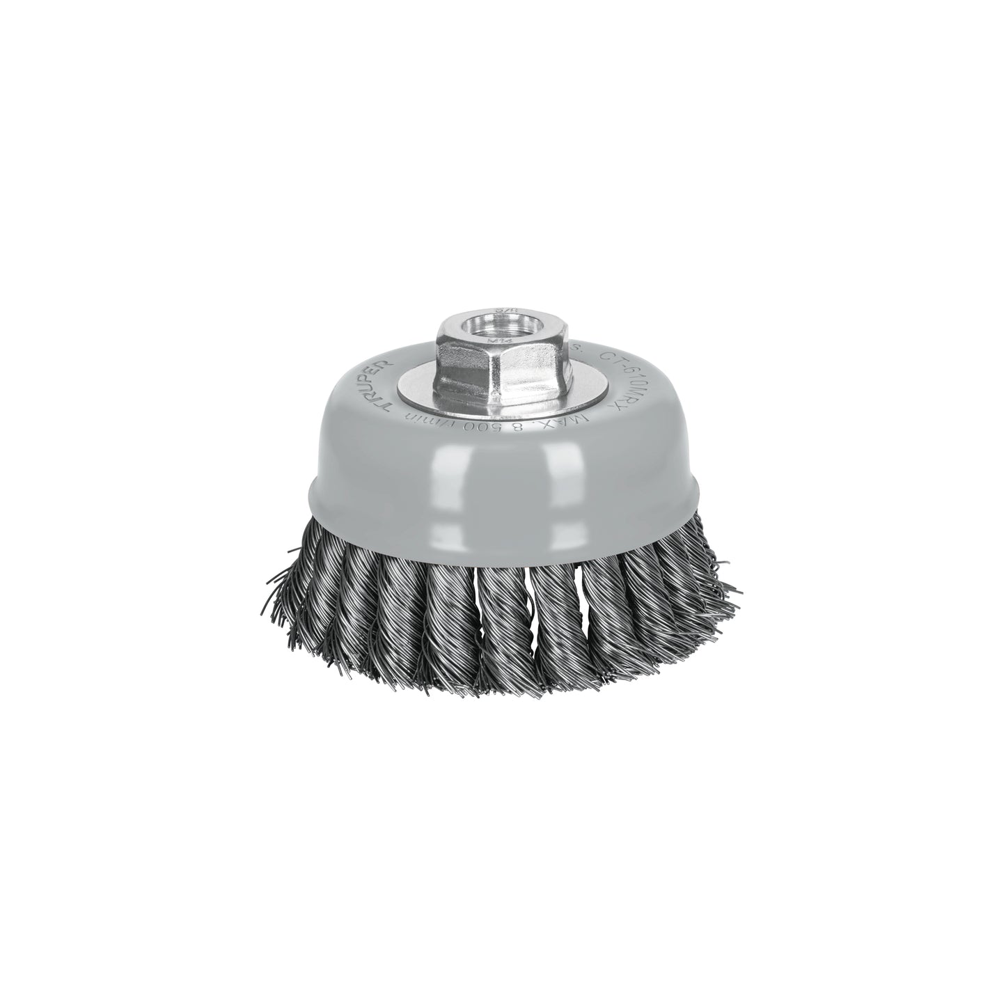 Carda copa 4' alambre trenzado grueso, Multi-rosca, Truper