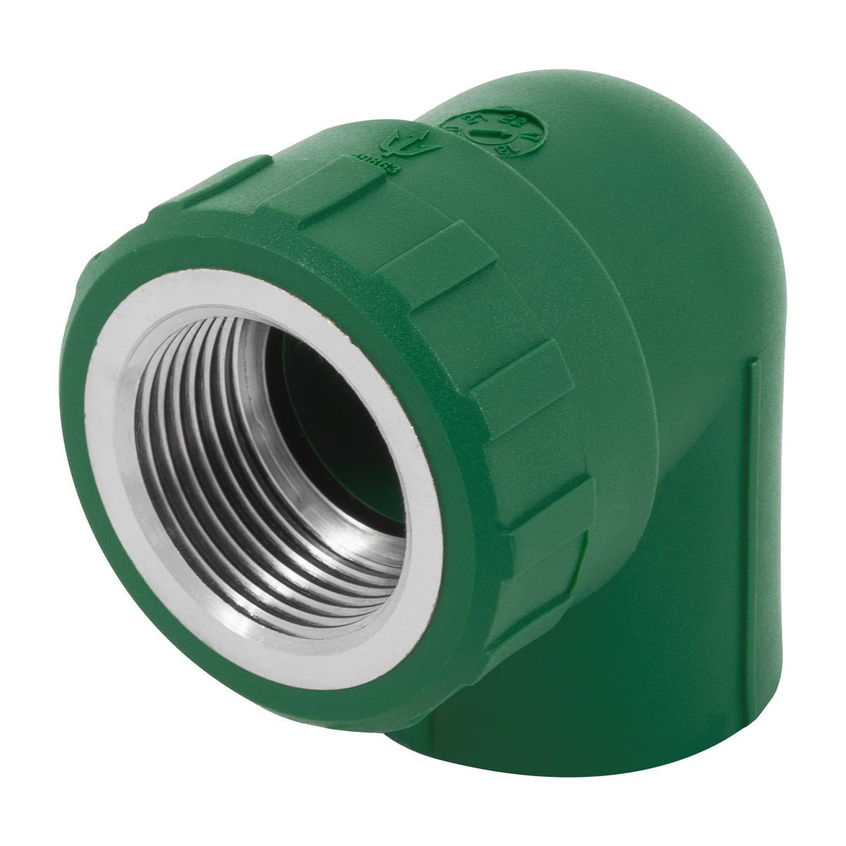 Codo 90° PPR, 1', rosca hembra con inserto metálico, Foset