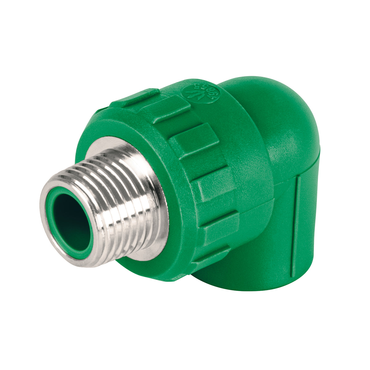 Codo 90° PPR, 1/2', rosca macho con inserto metálico, Foset
