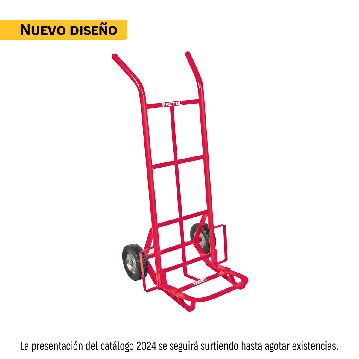 Diablo de carga de 100 kg, ruedas sólidas, balero sencillo