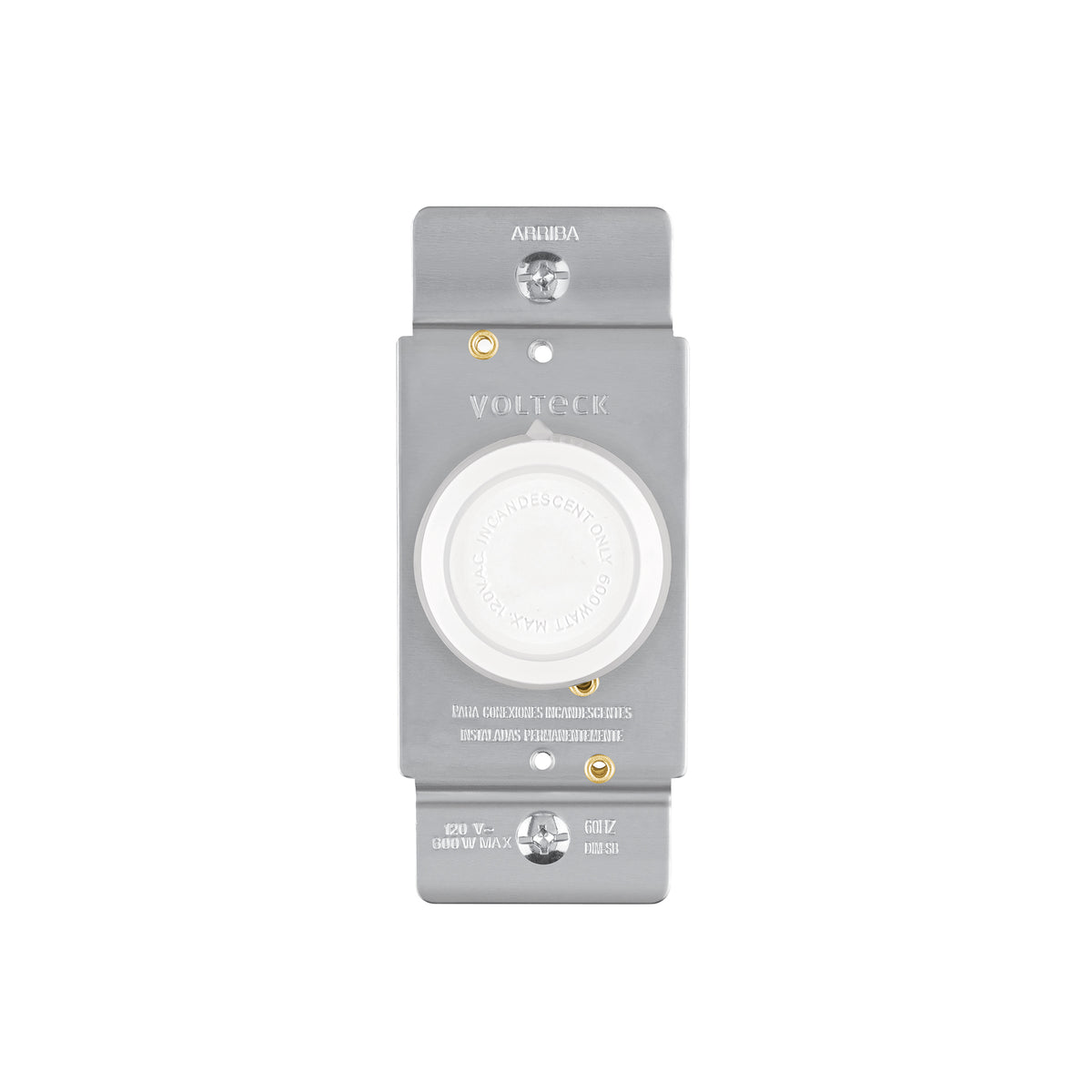 Atenuador de luz giratorio, Standard, blanco, Volteck