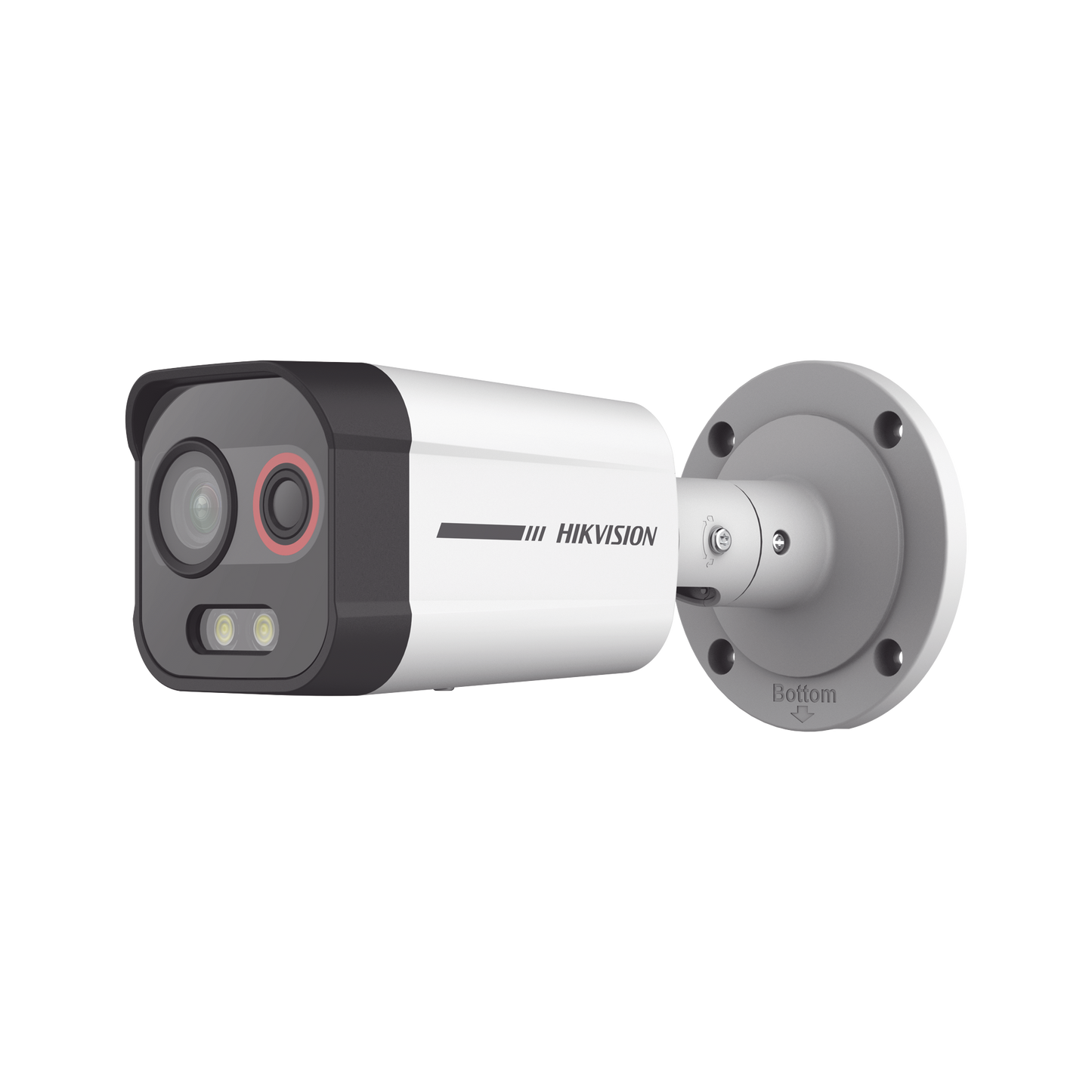 Cámara Bala IP Térmica y Óptica Biespectral / Análisis de Video (VCA) para Protección Perimetral / Clasifica Vehículo y Humano / Térmica 96 x 72 / Óptica 4 MP ColorVu / IP67 / micro SD de 256 GB/ PoE