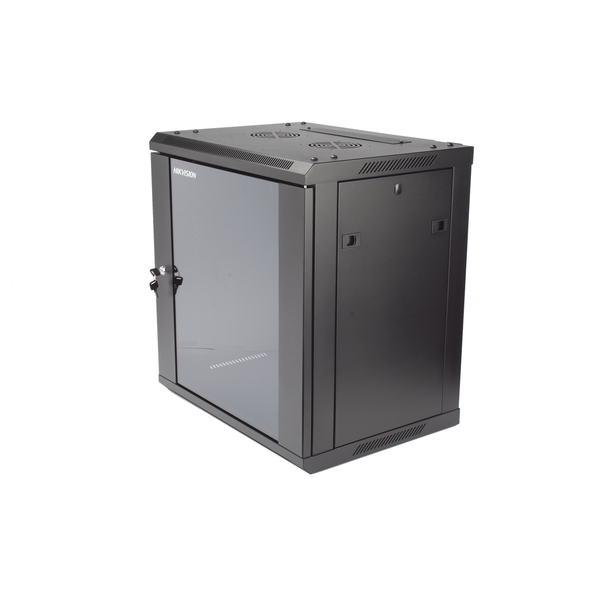 Gabinete para Montaje en Pared - Piso / Puerta de Cristal Templado / Cuerpo Fijo / 12 Unidades de Rack / 19" / Fabricado en Acero