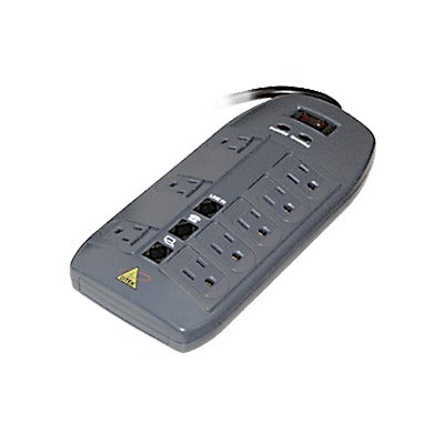 Multicontacto 8 Salidas / 120 VCA 15 A / 2160 Joules / Telco RJ11 / 6 Transformadores Simult�neos