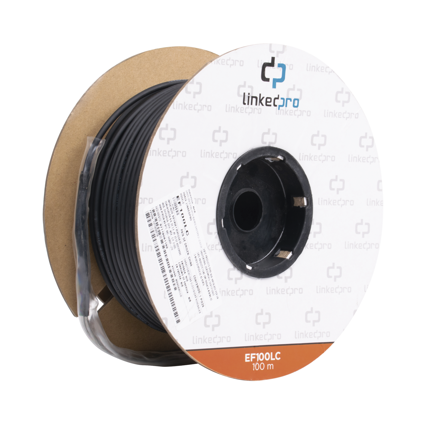 Carrete de Fibra �ptica Monomodo con Conectores LC-LC Duplex, Reforzada con Kevlar, de 100 Metros (328.08 Pies), Para Instalaciones Subterr�neas por Tuber�a