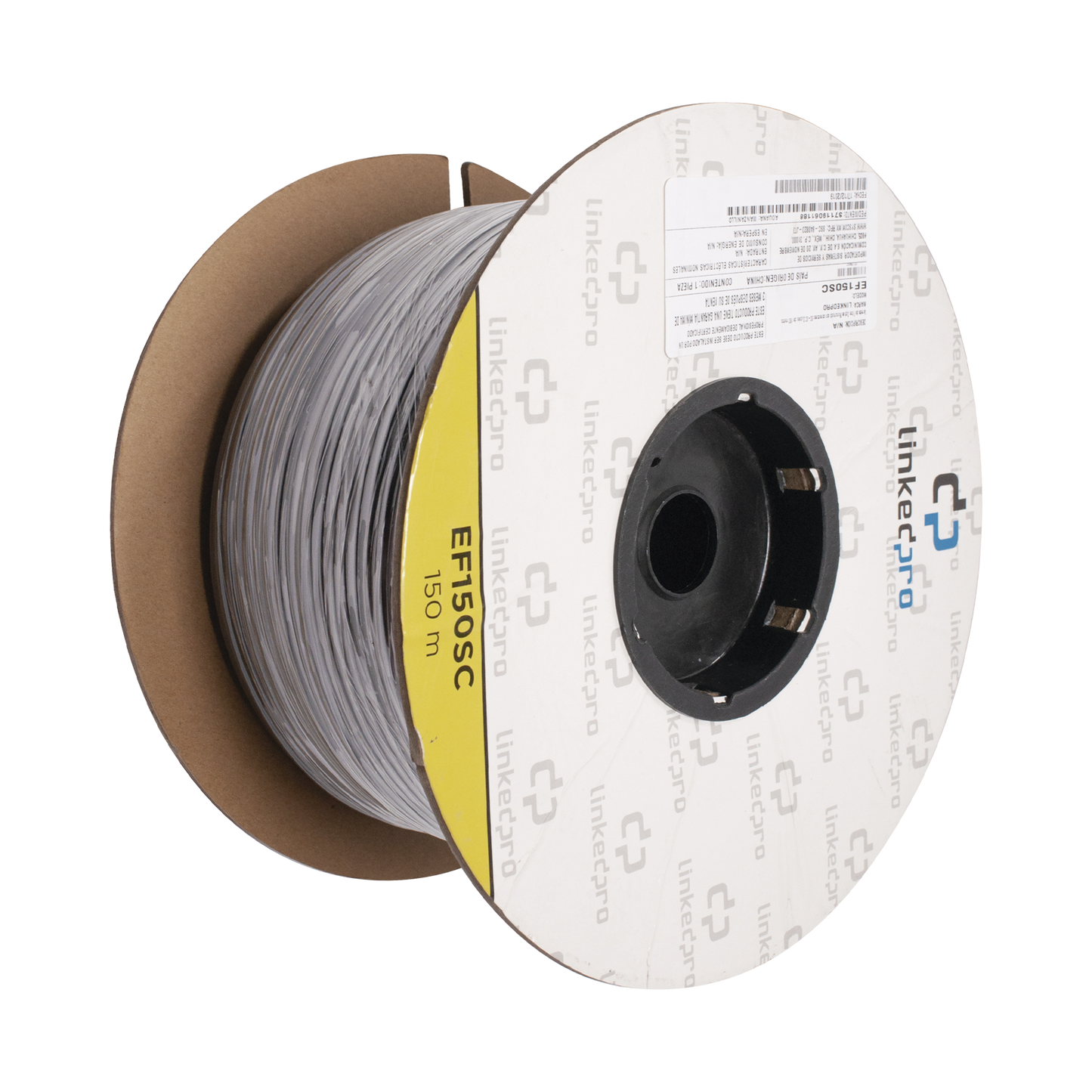 Carrete de Fibra �ptica Monomodo con Conectores SC-SC Duplex, Reforzada con Kevlar, de 150 Metros (492.13 Pies), Para Instalaciones Subterr�neas por Tuber�a