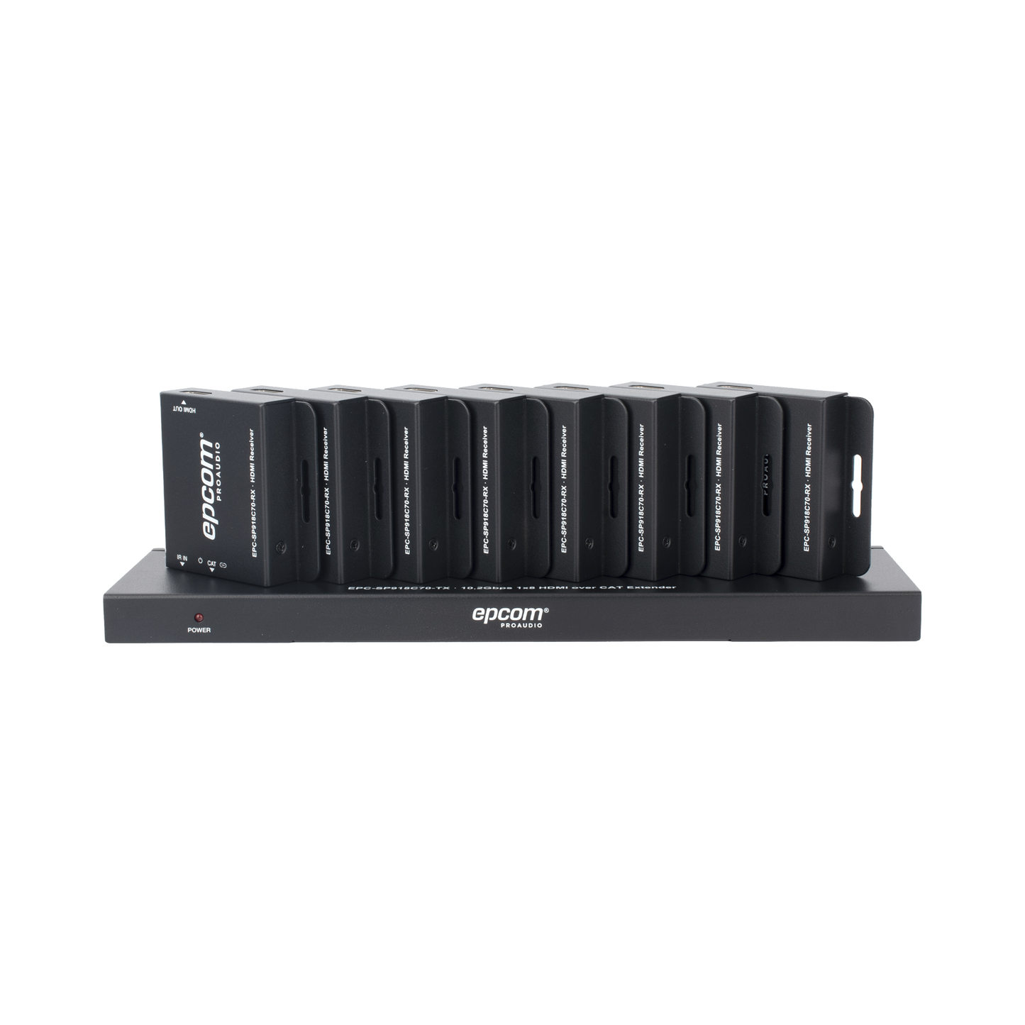 Splitter HDMI 1x8 | Extensor HDMI | 4K@30Hz 40m | 1080p@60Hz 70m | Función PoC | 4:4:4