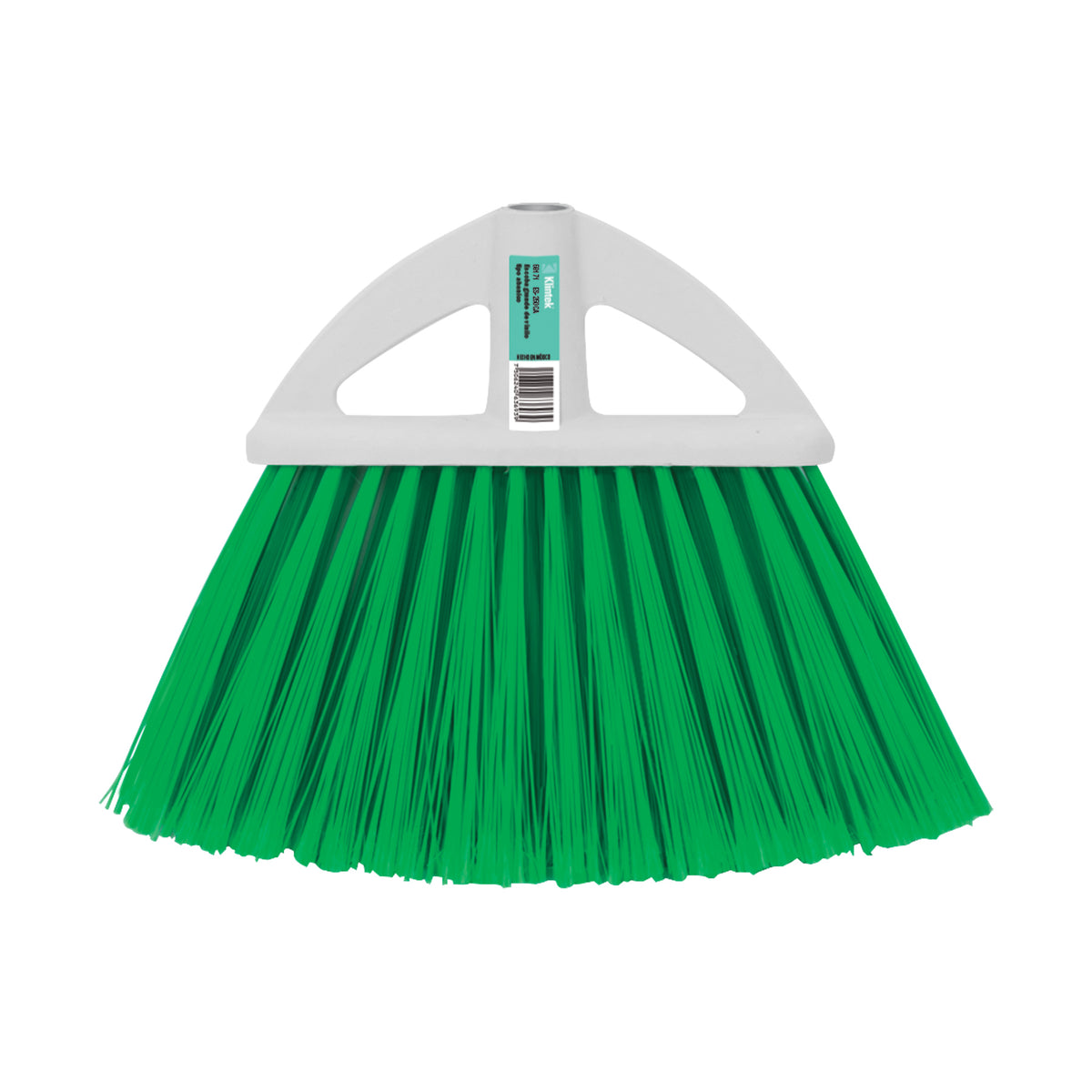 Escoba de vinilo, tipo abanico sin bastón, grande