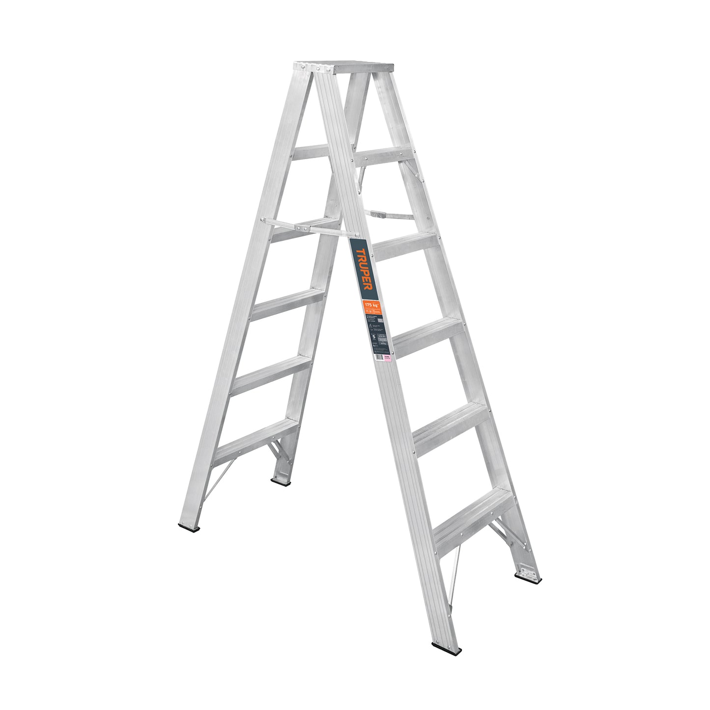 Escalera de tijera doble, tipo ll, 5 escalones, Truper