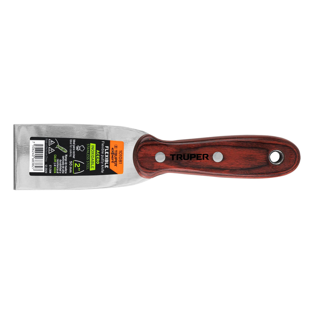 Espátula 2' acero inoxidable con mango de madera, Expert