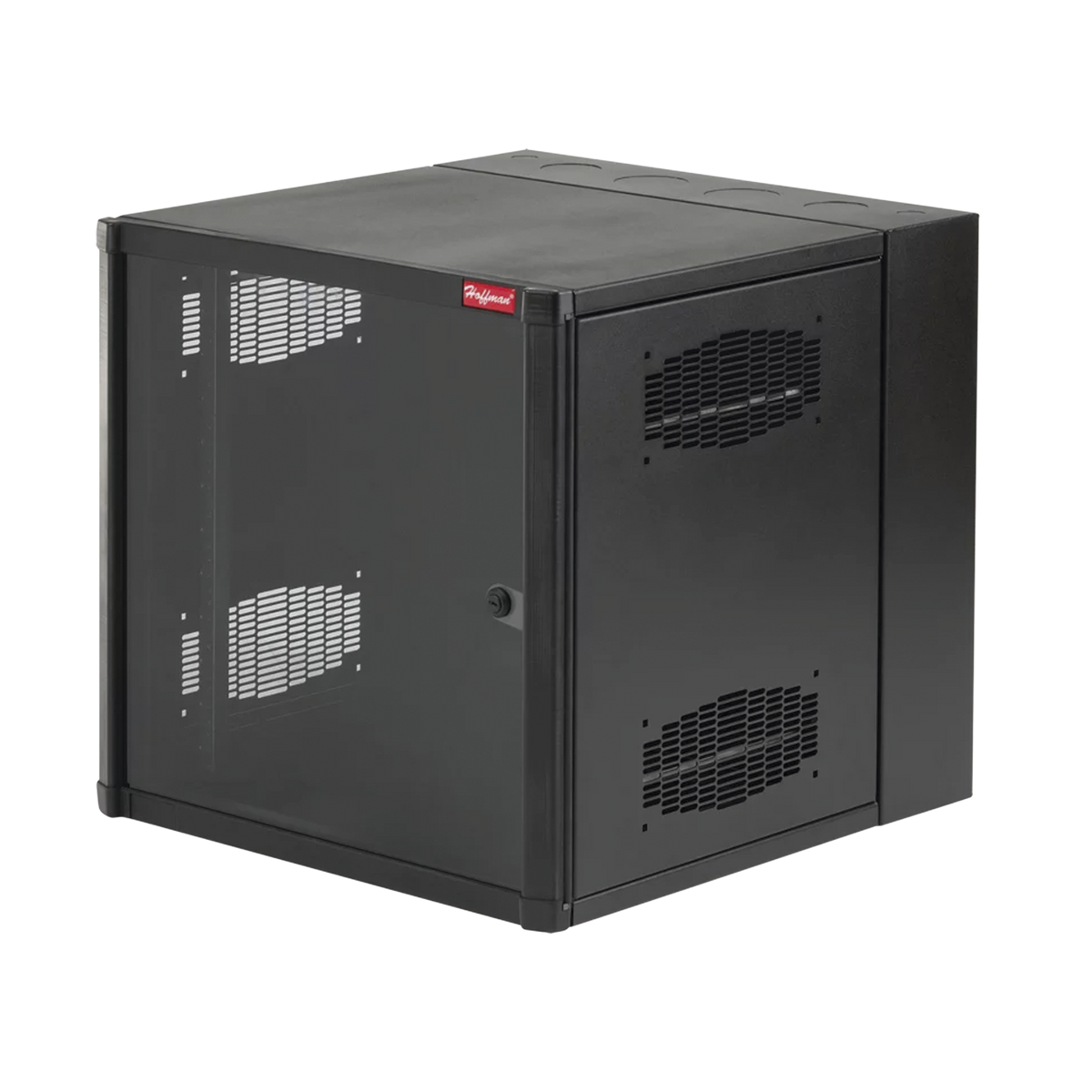 Gabinete AccessPlus de 19 UR Montaje en Pared de 19in, Rieles Numerados y Roscados #10-32, Puerta con Ventana de Seguridad, 600 mm de Ancho, 762 mm de Profundidad, Color Negro