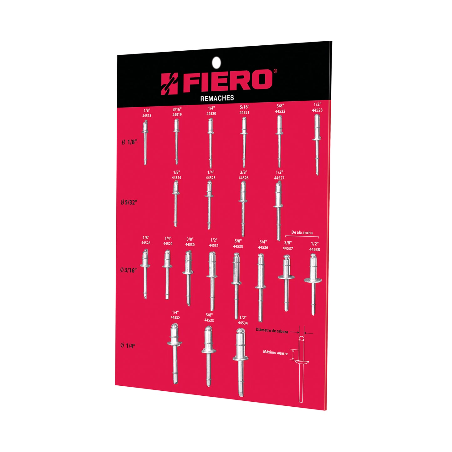 Exhibidor Fiero de remaches