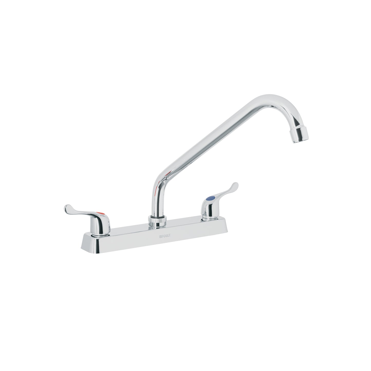 Mezcladora 8' fregadero cromo, cuello largo, palanca, BASIC