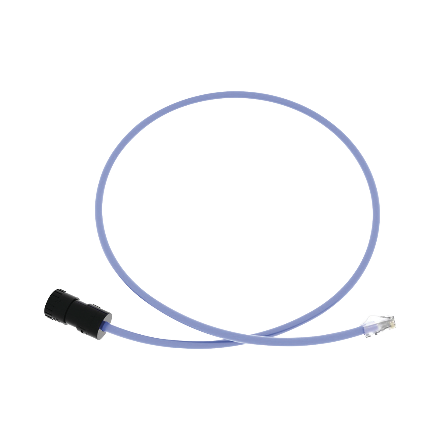 Cable de Conexi�n en Campo Jack a Plug RJ45, Categor�a 6A, CMP (Plenum), 1 Metro (3.28 Pies), Color Azul
