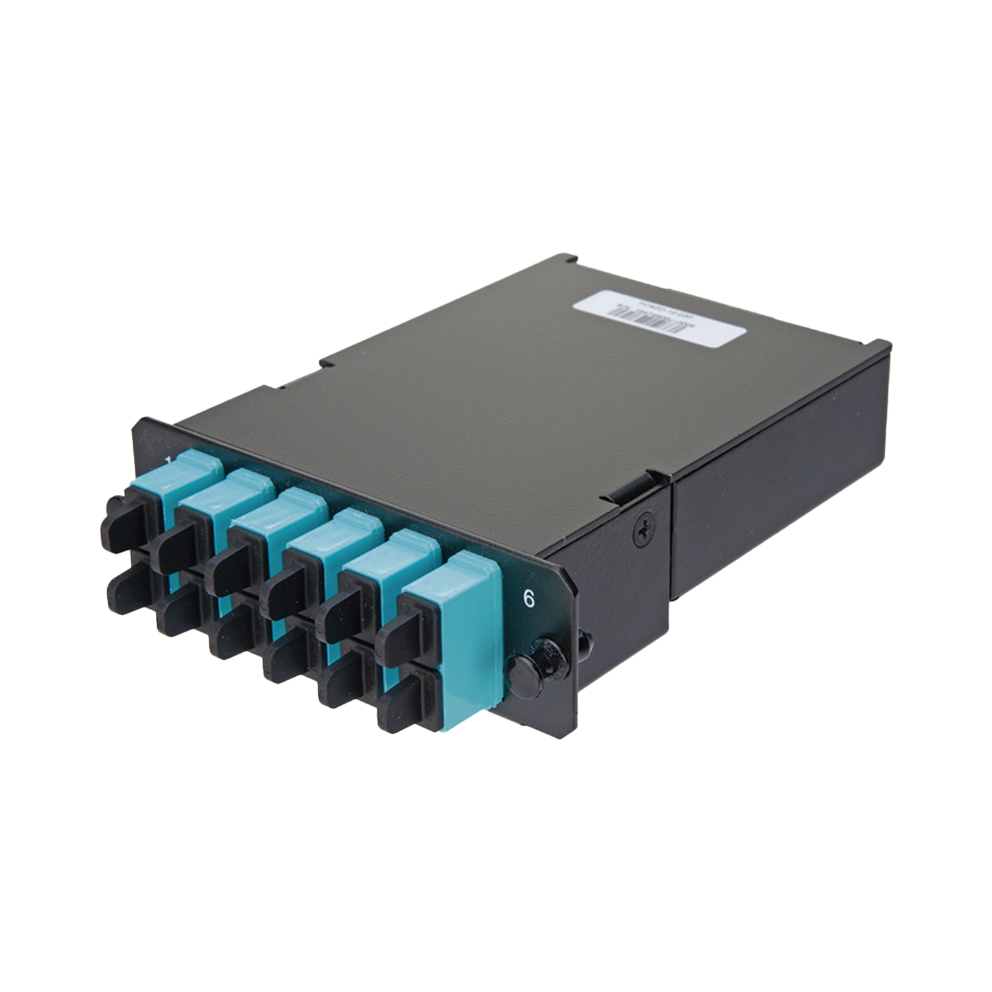 Placa Acopladora de Fibra �ptica FAP, Con 12 Pigtails y 6 Conectores SC Duplex (12 Fibras), Para Fibra Multimodo OM3/OM4, Color Aqua