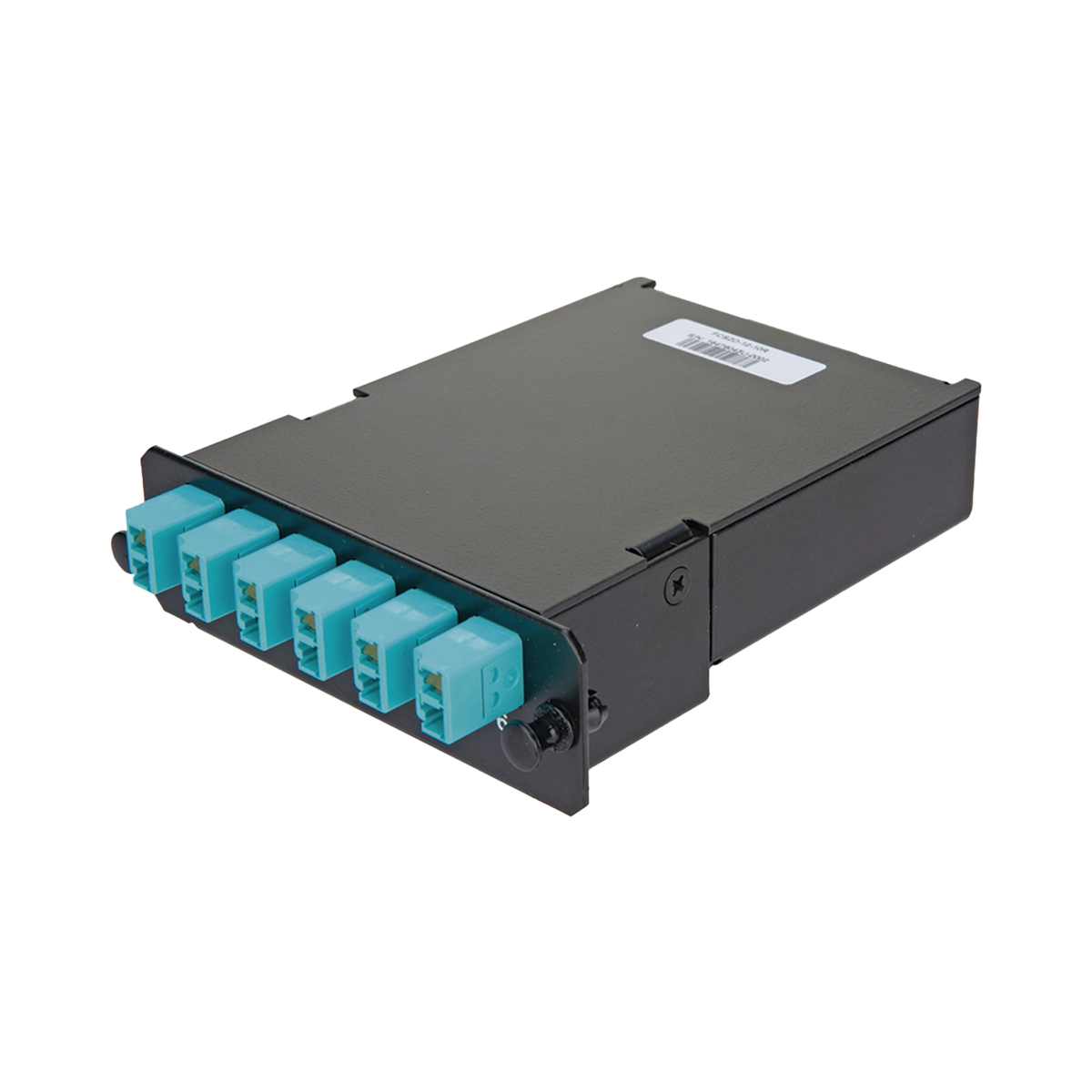 Placa Acopladora de Fibra �ptica FAP, Con 12 Pigtails y 6 Conectores LC Duplex (12 Fibras), Para Fibra Multimodo OM3/OM4, Color Aqua