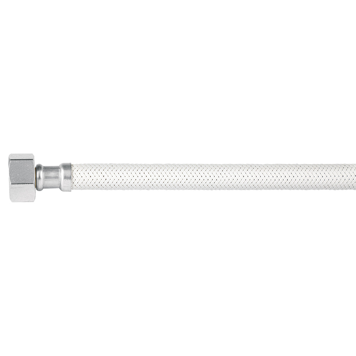 Manguera lavabo/fregadero, vinilo blanco, 1/2' x 1/2', 55 cm