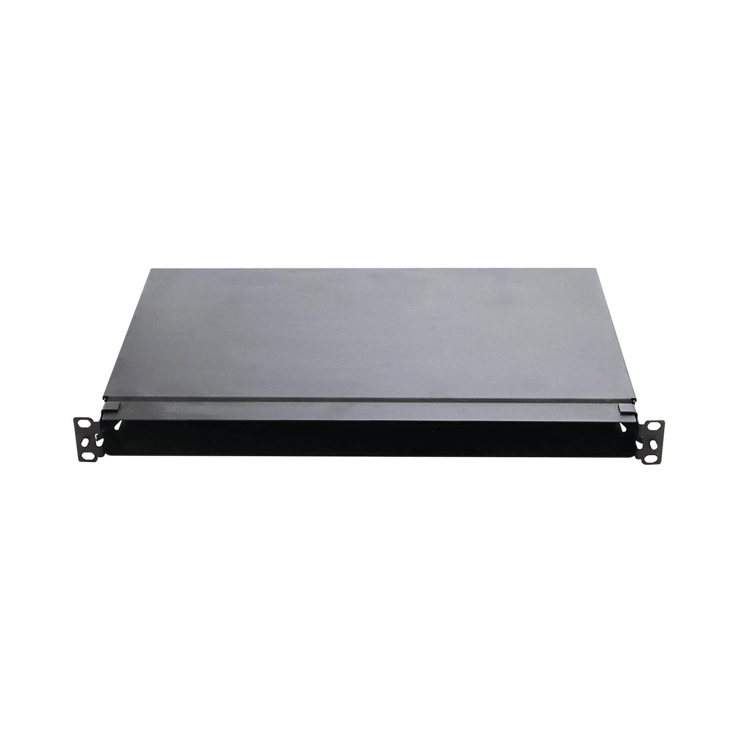 Panel de Distribuci�n de Fibra �ptica, Acepta 4 Casetes QuickNet o Placas FAP/FMP con Panel CFAPPBL1 (No Incluido), Bandeja Fija, Hasta 96 Fibras, Color Negro, 1UR