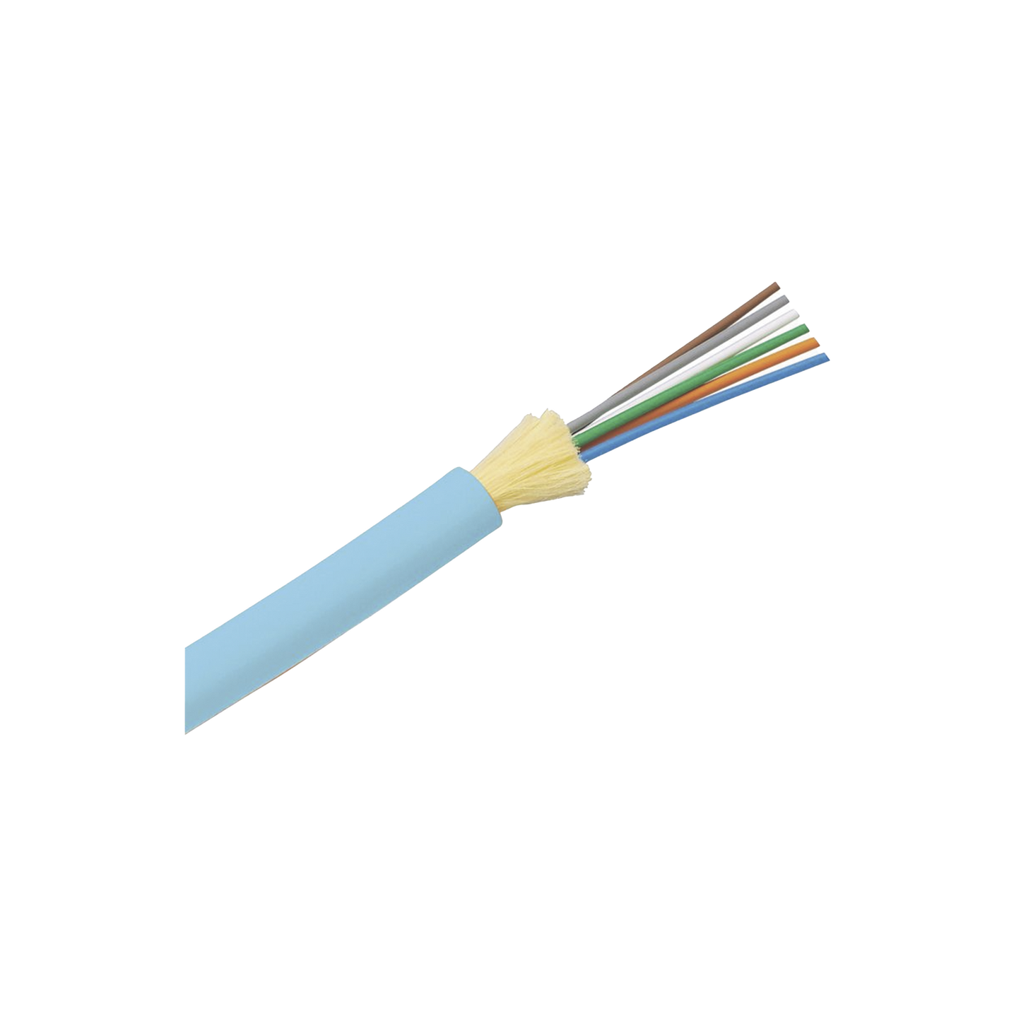 Cable de Fibra Óptica de 6 Hilos, Multimodo OM4 50/125 Optimizada, Interior, Tight Buffer 900um, No Conductiva (Dieléctrica), LSZH, Precio Por Metro
