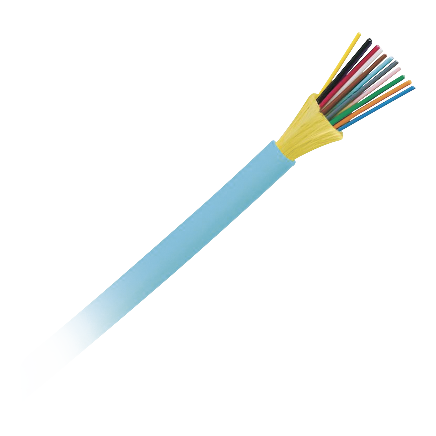 Cable de Fibra �ptica de 12 Hilos, Multimodo OM4 50/125 Optimizada, Interior, Tight Buffer 900um, No Conductiva (Diel�ctrica), OFNP (Plenum), Precio Por Metro