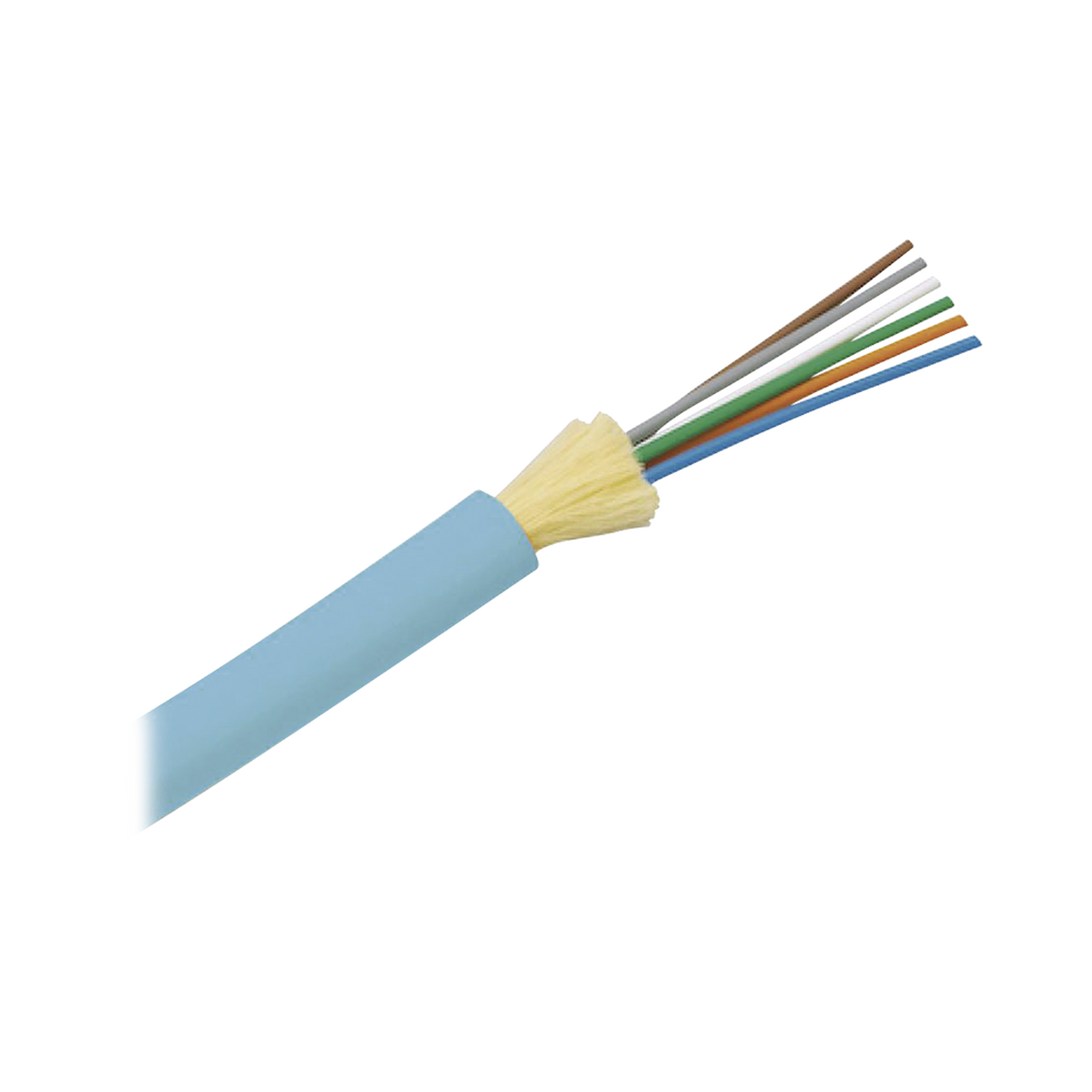 Cable de Fibra �ptica de 12 Hilos, Multimodo OM4 50/125 Optimizada, Interior, Tight Buffer 900um, No Conductiva (Diel�ctrica), OFNR (Riser), Precio Por Metro