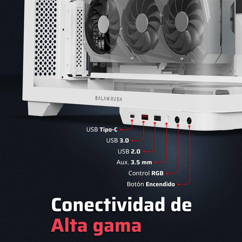 Gabinetes Gaming Balam Rush TANK EXPERT CURVE 7800 - Vista 4