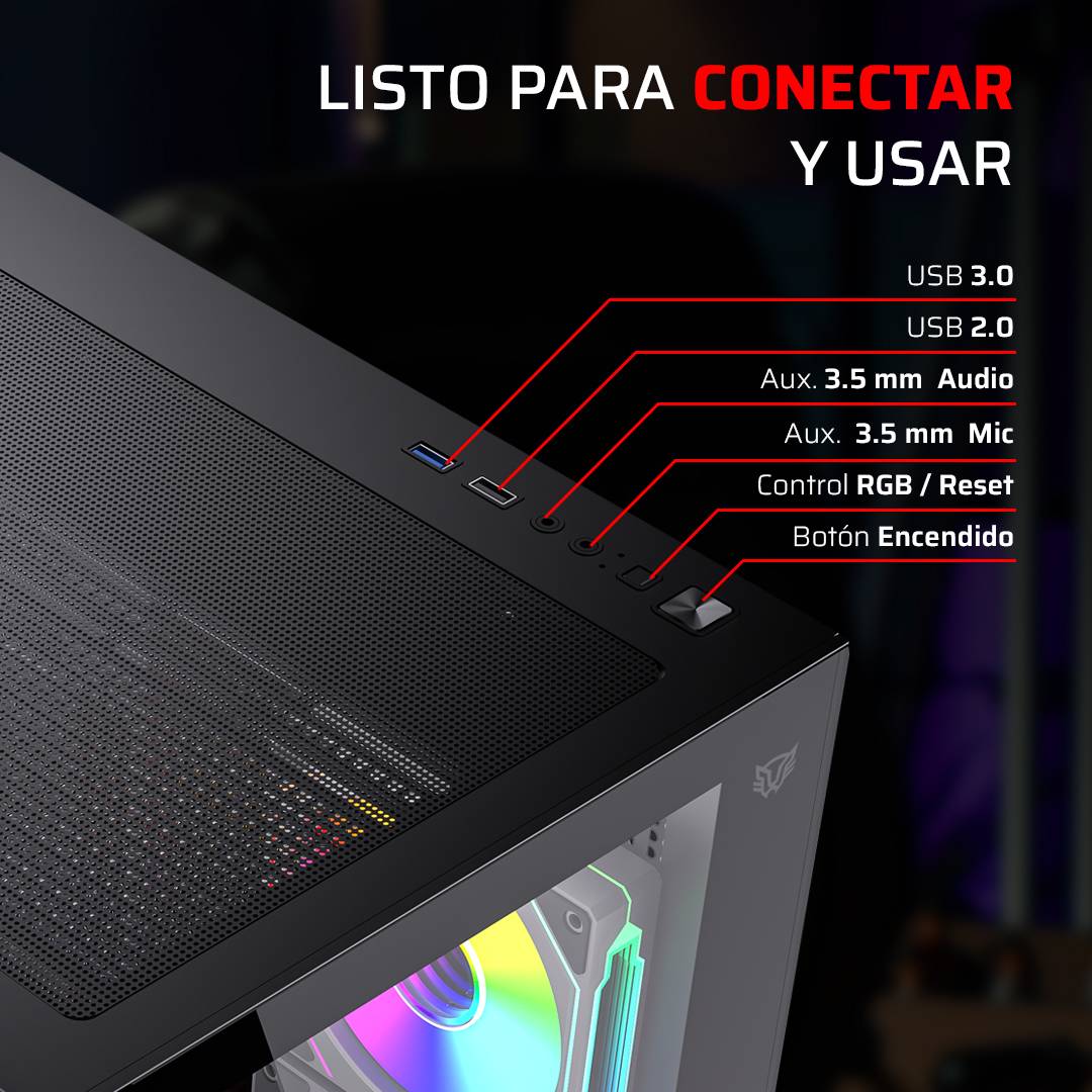 Gabinetes Gaming Balam Rush TANK CORE PRO GI925 - Vista 4