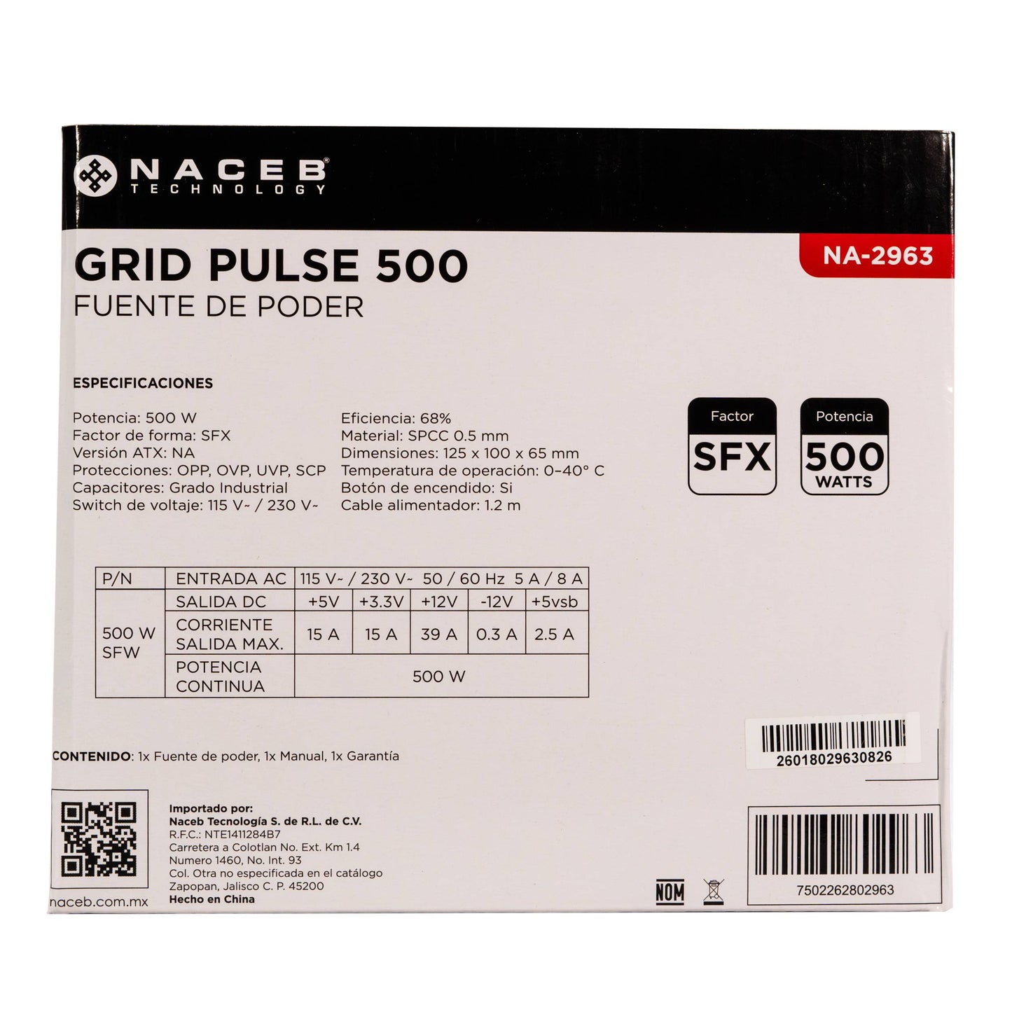 Fuente de poder Naceb Technology NA-2963 - Vista 2
