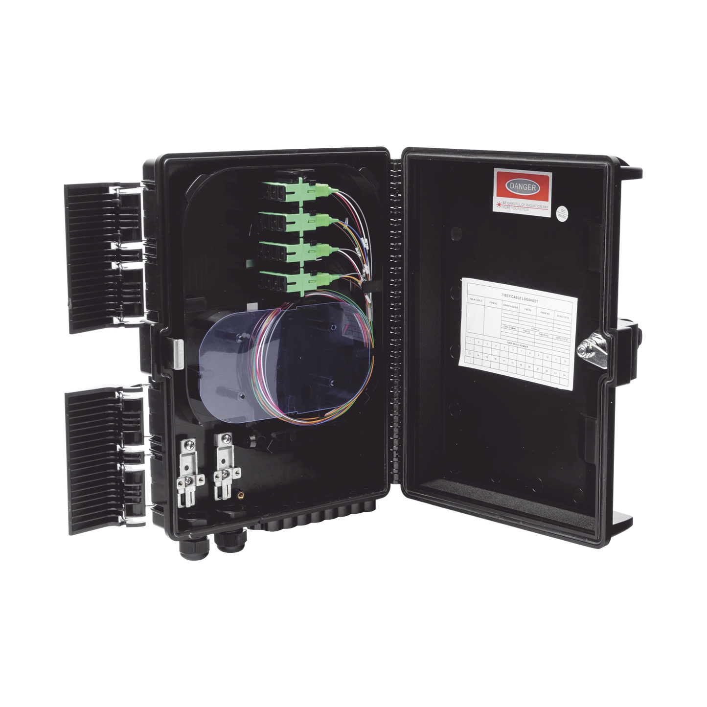 Cierre de Empalme para 24 Fusiones de Fibra �ptica, Interior/Exterior, con 16 Acopladores SC/APC y Splitter 1x16 SC/APC Incluido, IP65