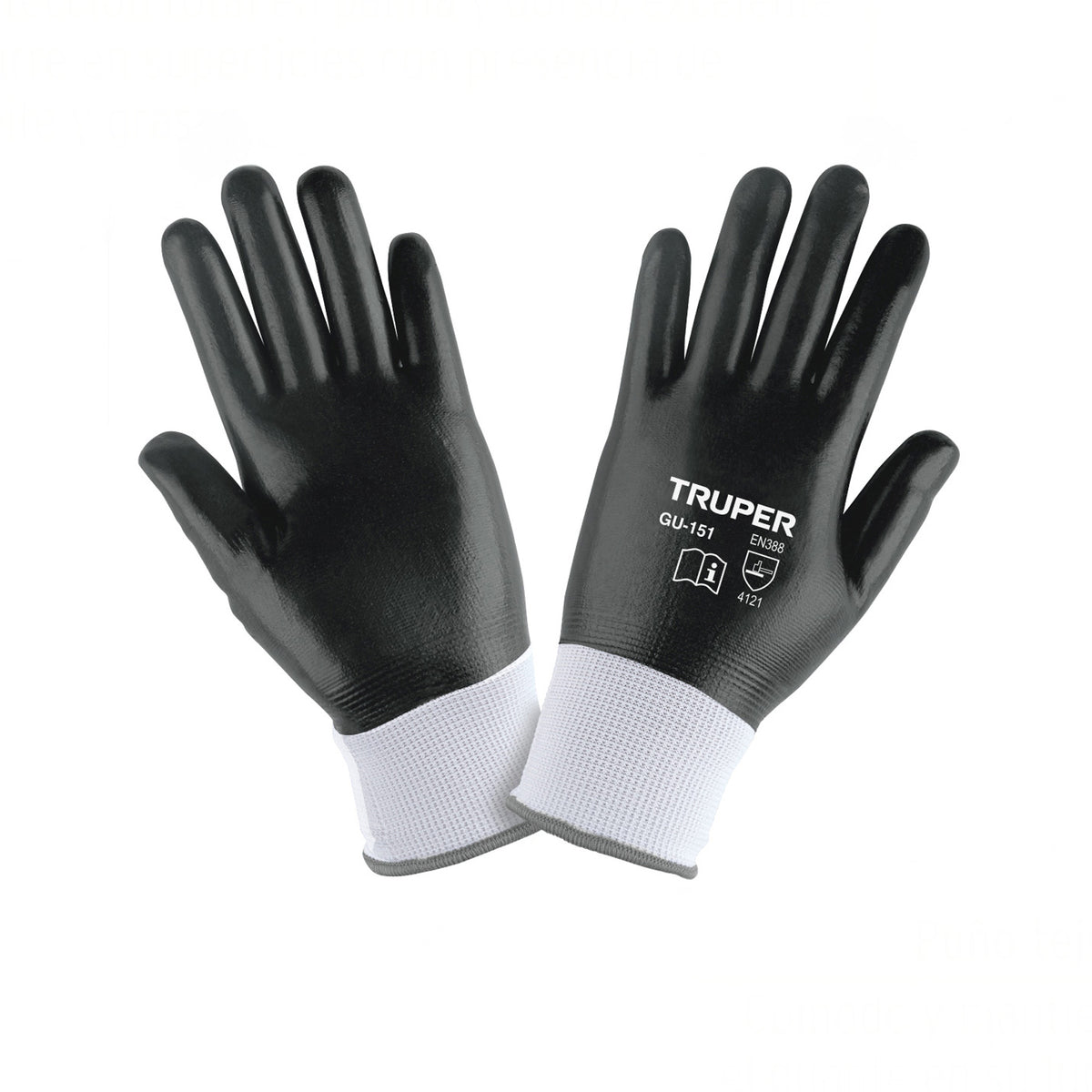 Guantes de poliéster recubiertos de nitrilo, CH, TRUPER